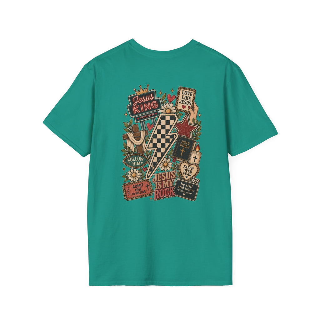 Jesus Is King T-Shirt — Retro Crown Faith Tee
