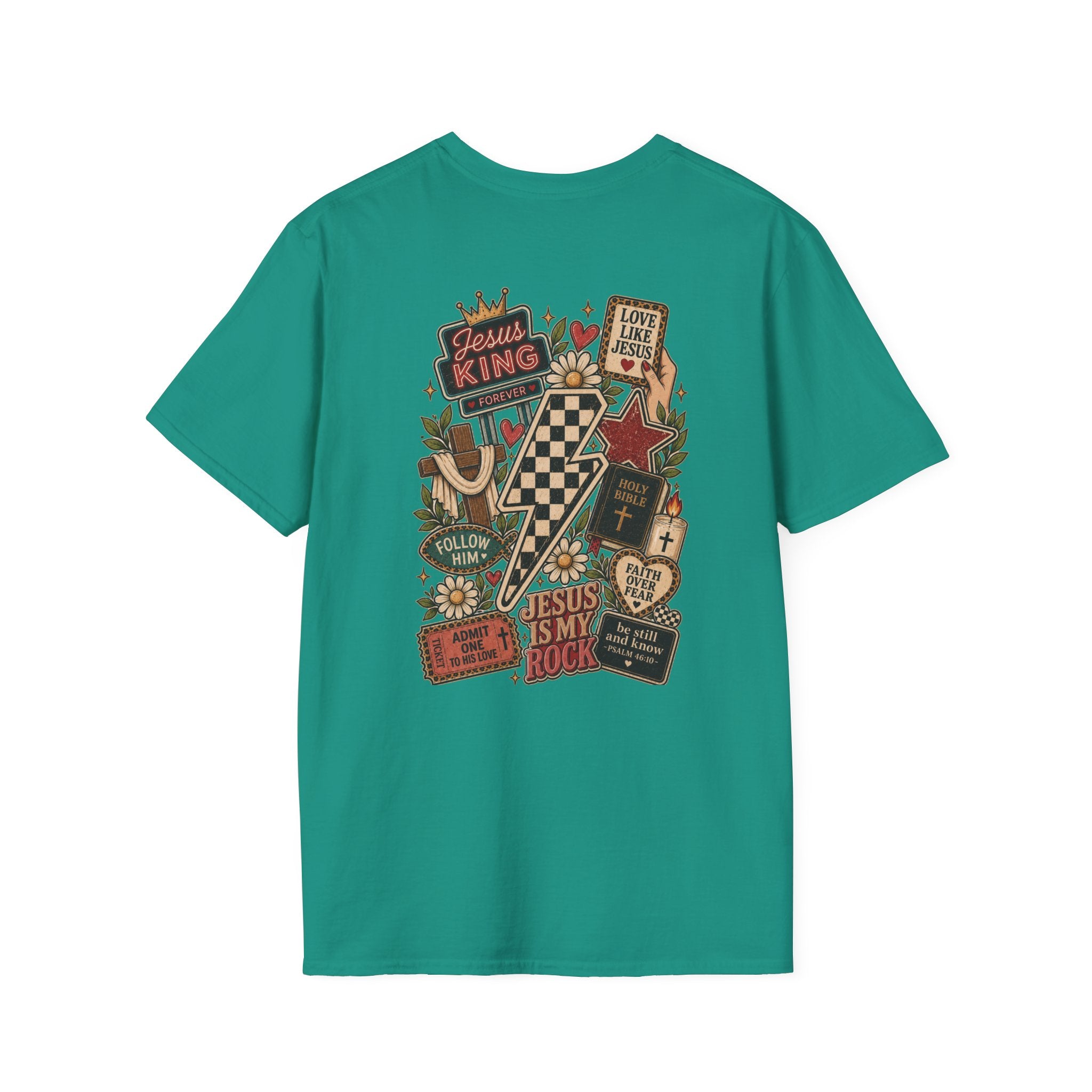 Jesus Is King T-Shirt — Retro Crown Faith Tee