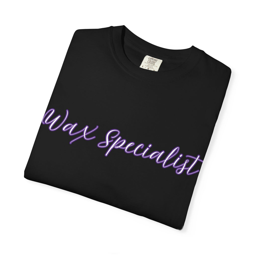 Wax Specialist T-Shirt — Lavender Script Tee