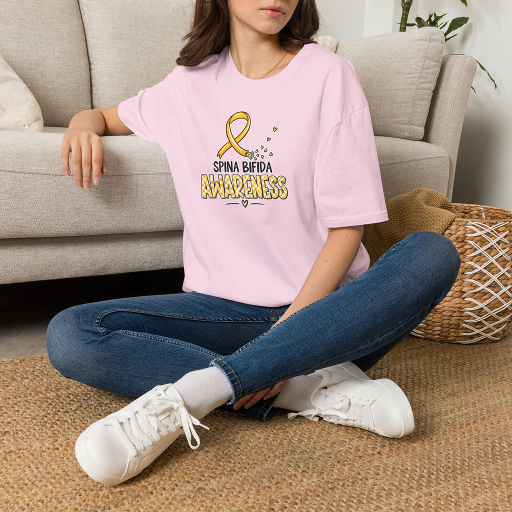 Spina Bifida Awareness T-Shirt — Gold Ribbon Support Tee