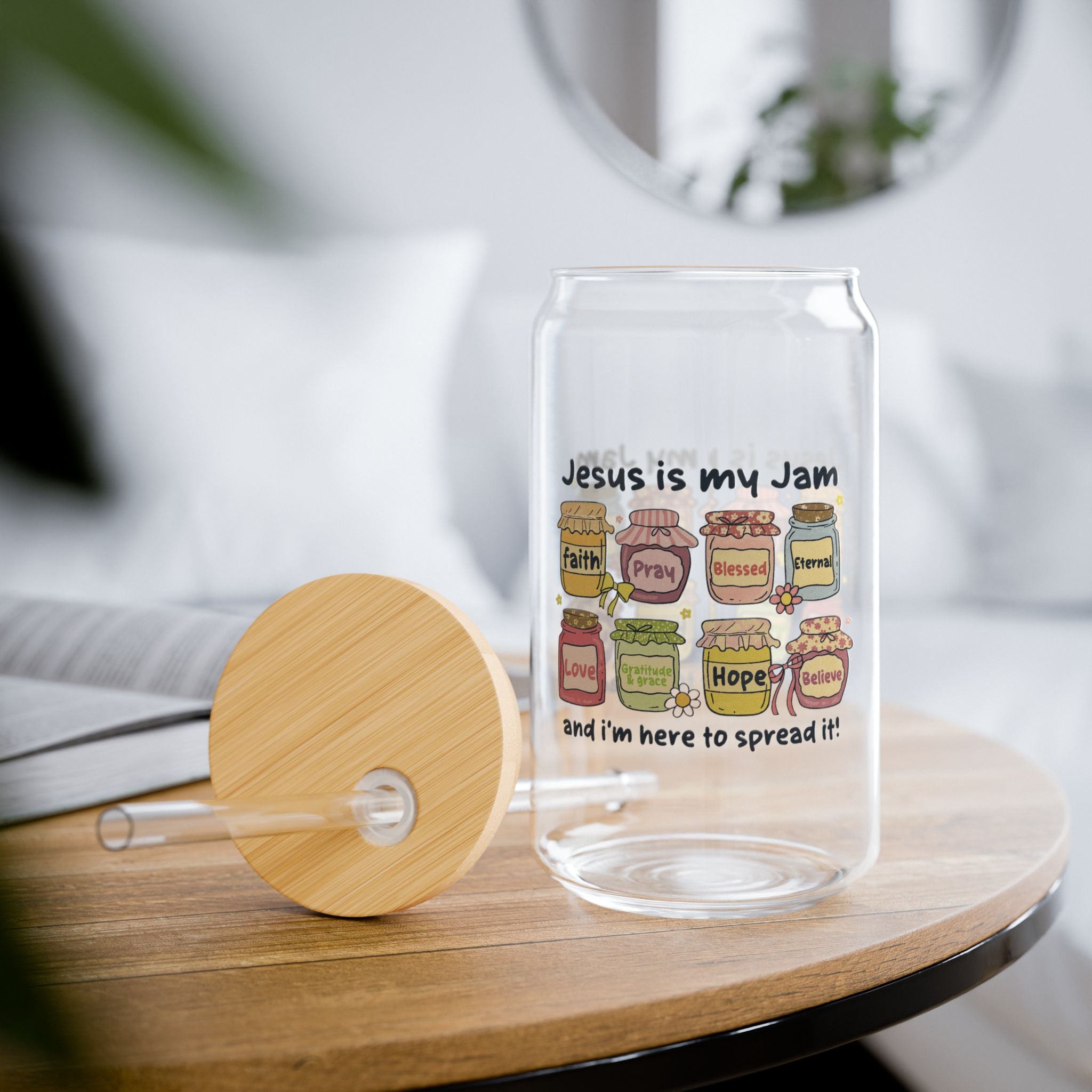 Jesus is My Jam Sipper Glass, 16oz