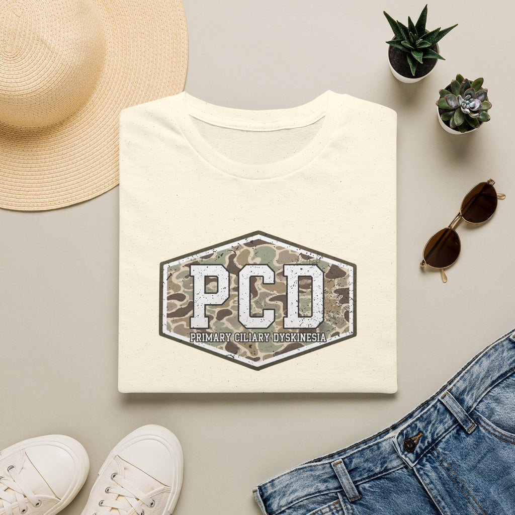 PCD Camo Logo T-Shirt — Primary Ciliary Dyskinesia Awareness Tee