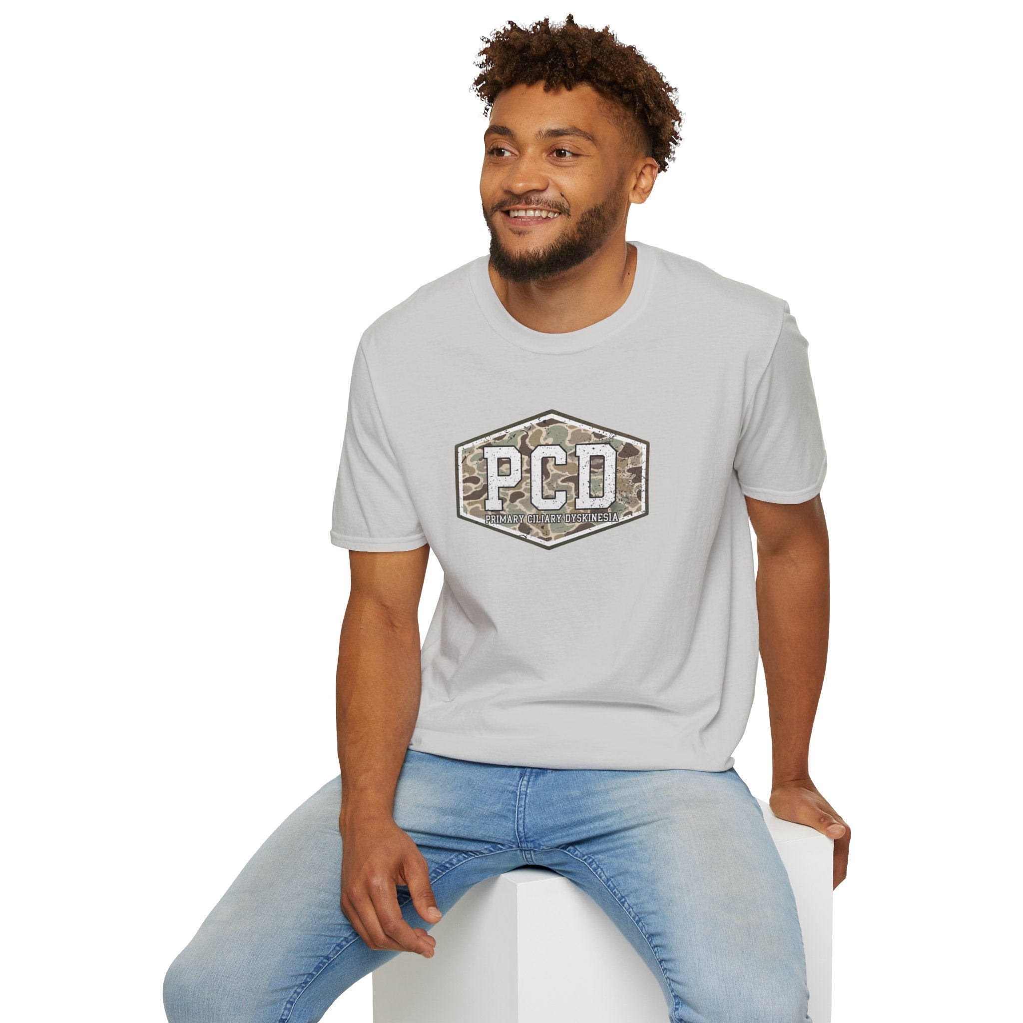 PCD Camo Logo T-Shirt — Primary Ciliary Dyskinesia Awareness Tee