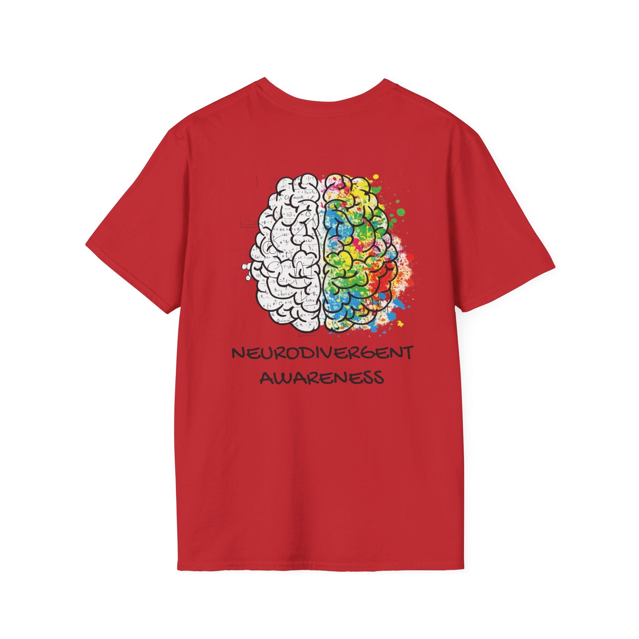 Neurodivergent Awareness T-Shirt — Colorful Brain Design