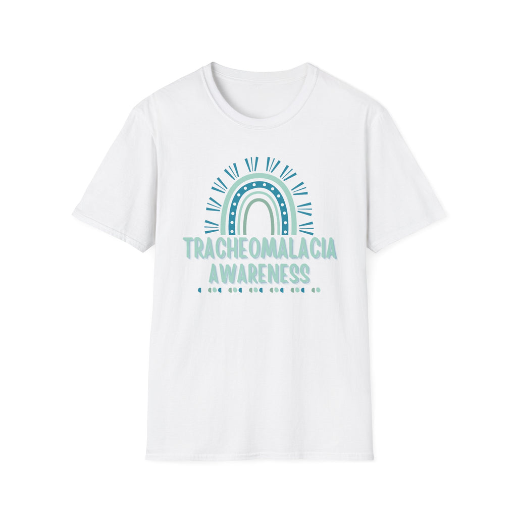 Tracheomalacia Awareness T-Shirt — Teal Rainbow Support Tee