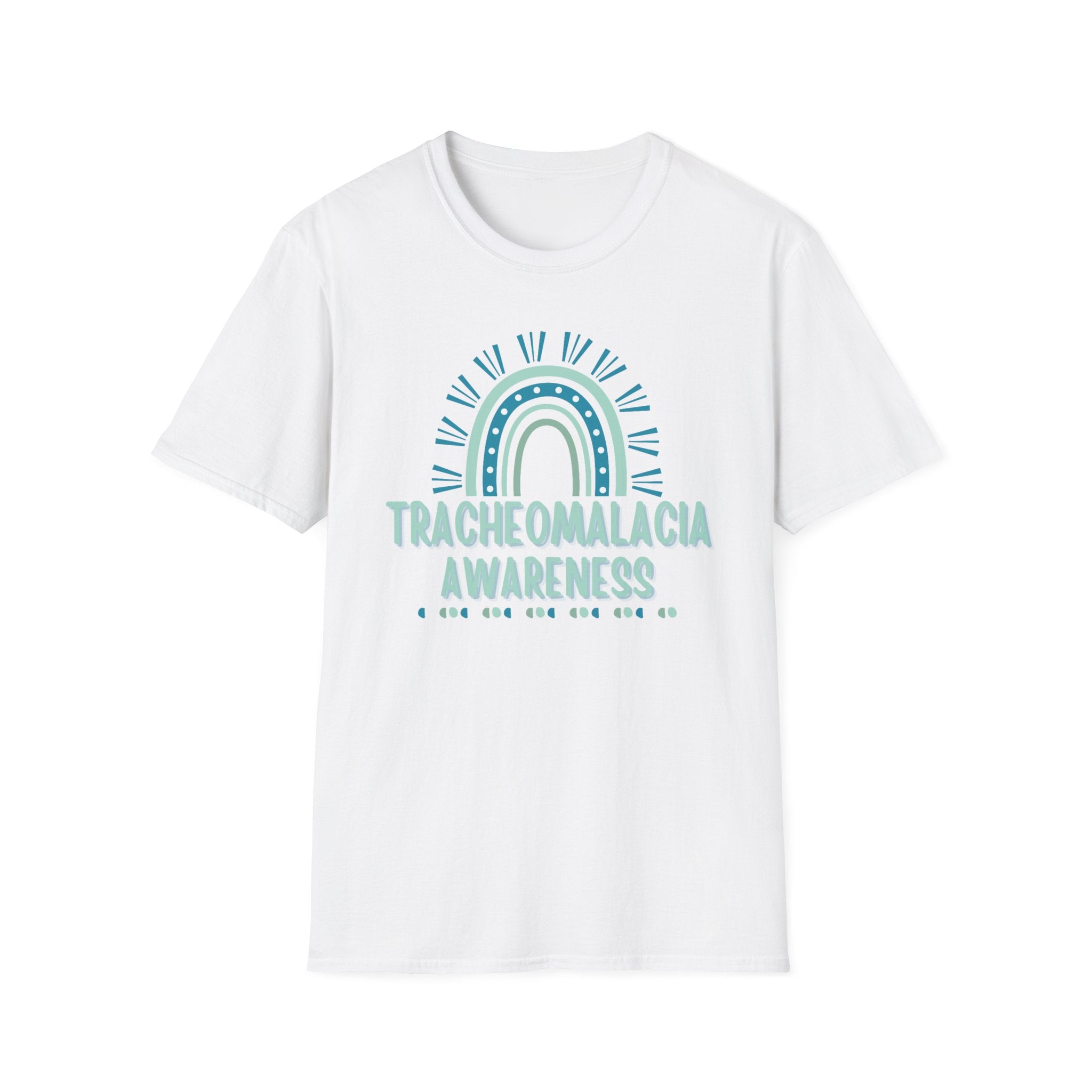Tracheomalacia Awareness T-Shirt — Teal Rainbow Support Tee