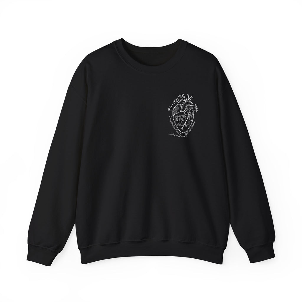 Bravery in Every Beat CHD CREWNECK