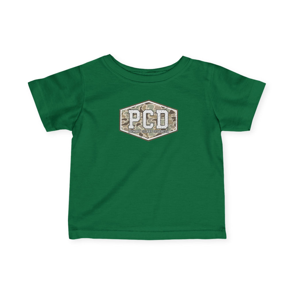 Infant PCD Camo Logo T-Shirt — Primary Ciliary Dyskinesia Awareness Tee