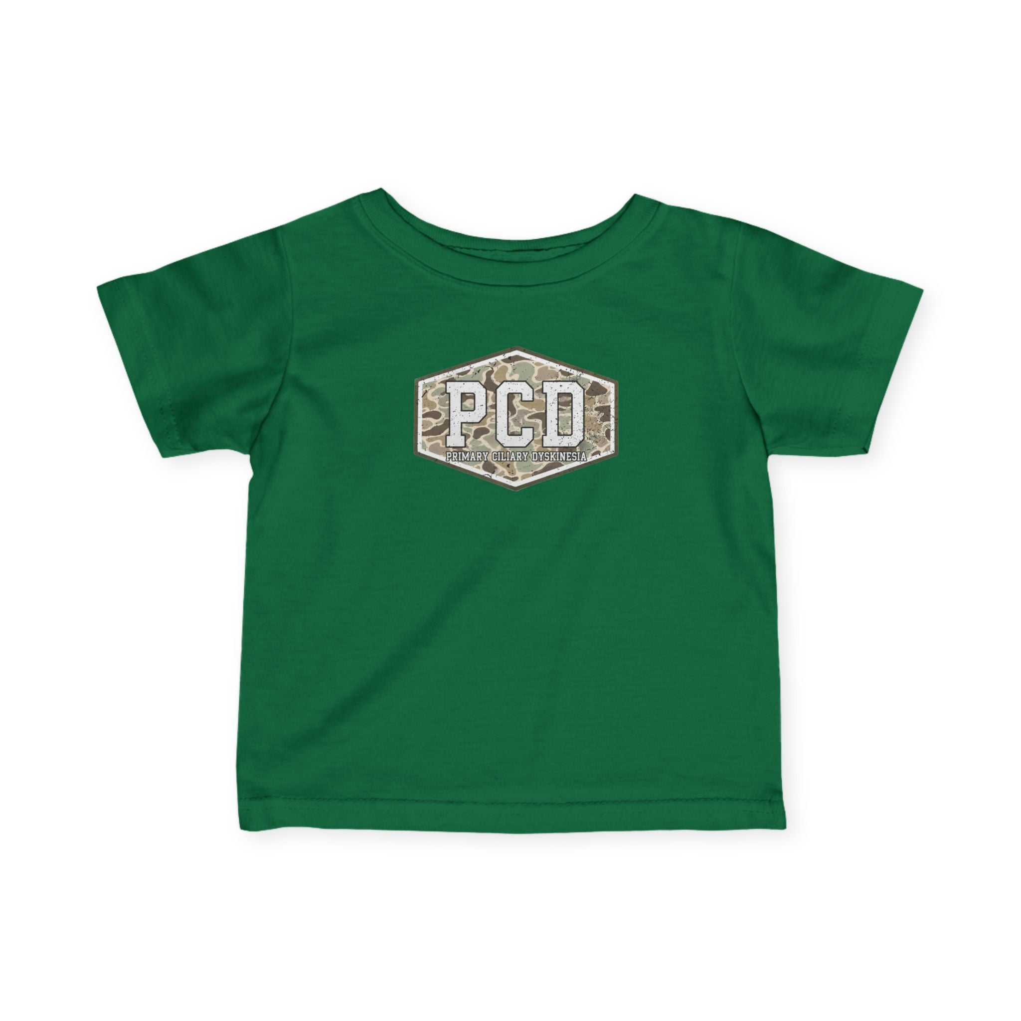 Infant PCD Camo Logo T-Shirt — Primary Ciliary Dyskinesia Awareness Tee