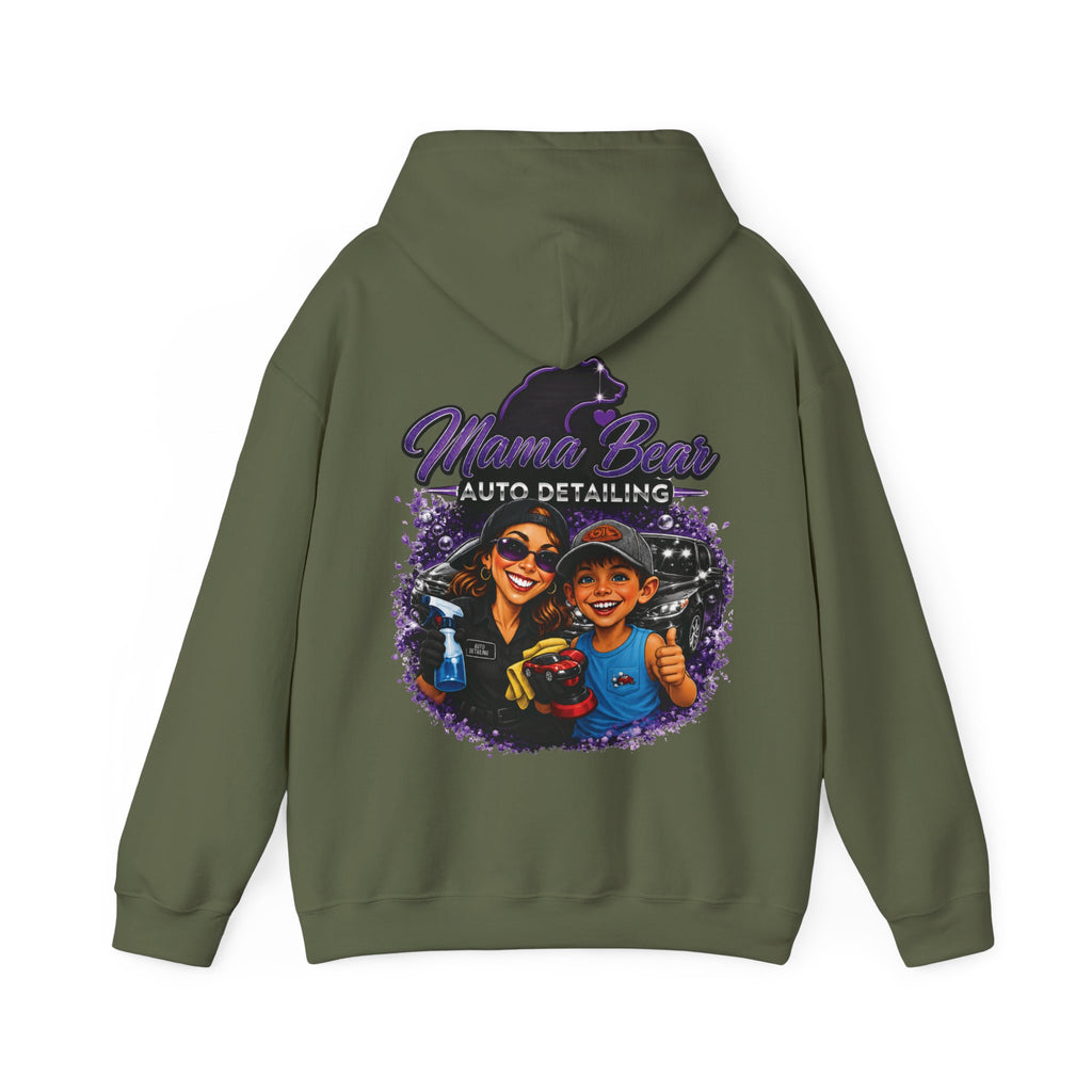 Mama Bear Auto Detailing Hoodie — Women's Car Care Team Pullover