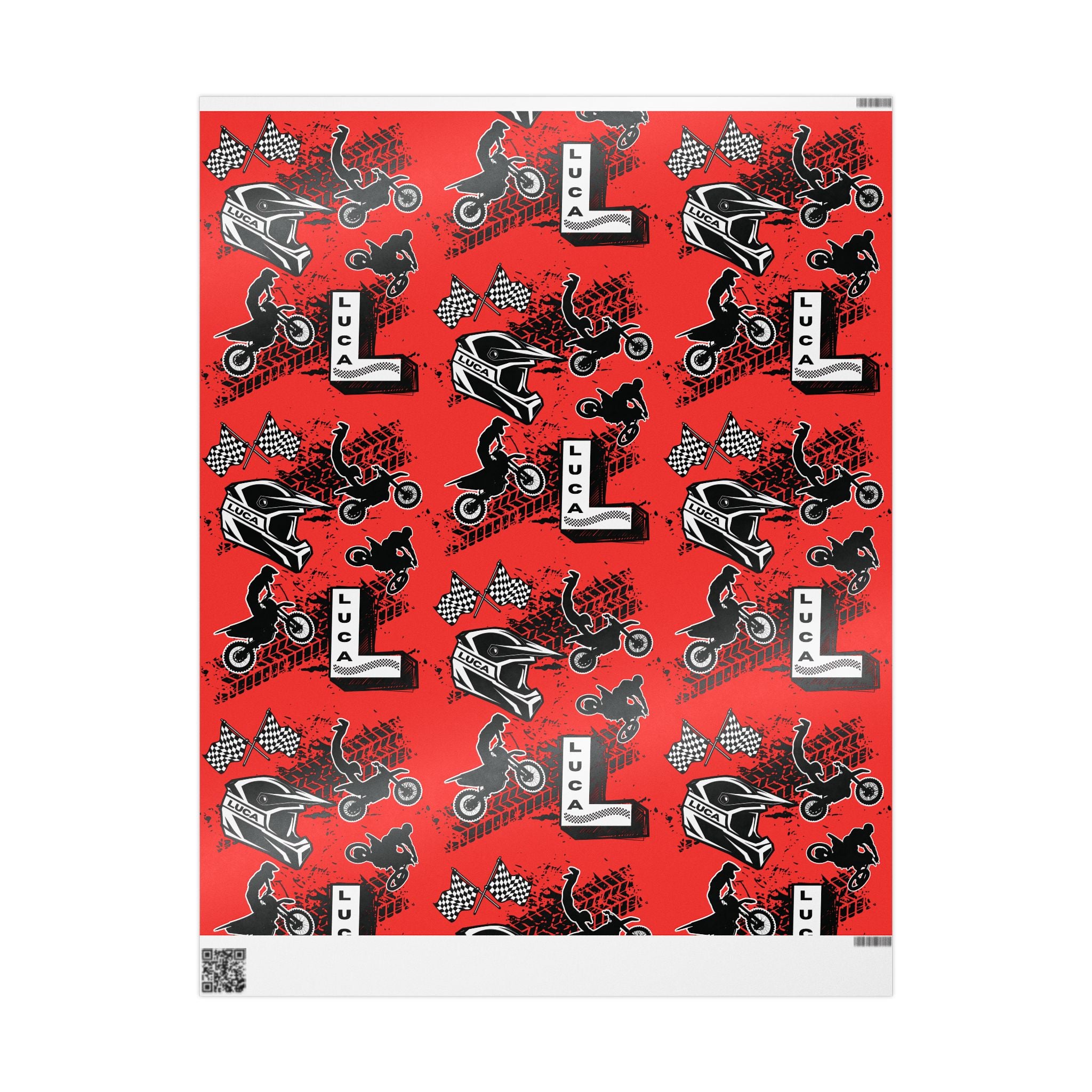LUCA Motocross Wrapping Paper — Dirt Bike Gift Wrap for Motocross Fans