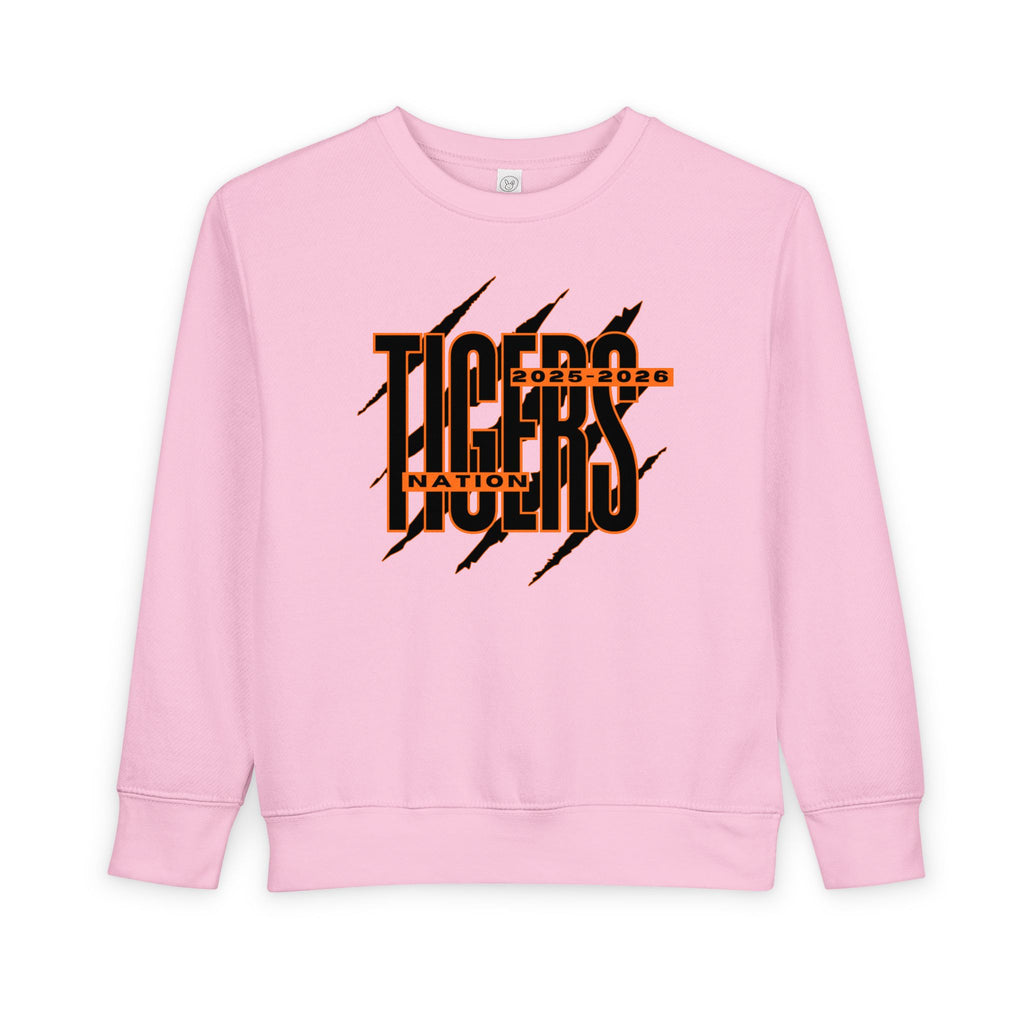 TODDLER Tiger Nation Crewneck Sweatshirt — Bold Tiger Graphic Pullover