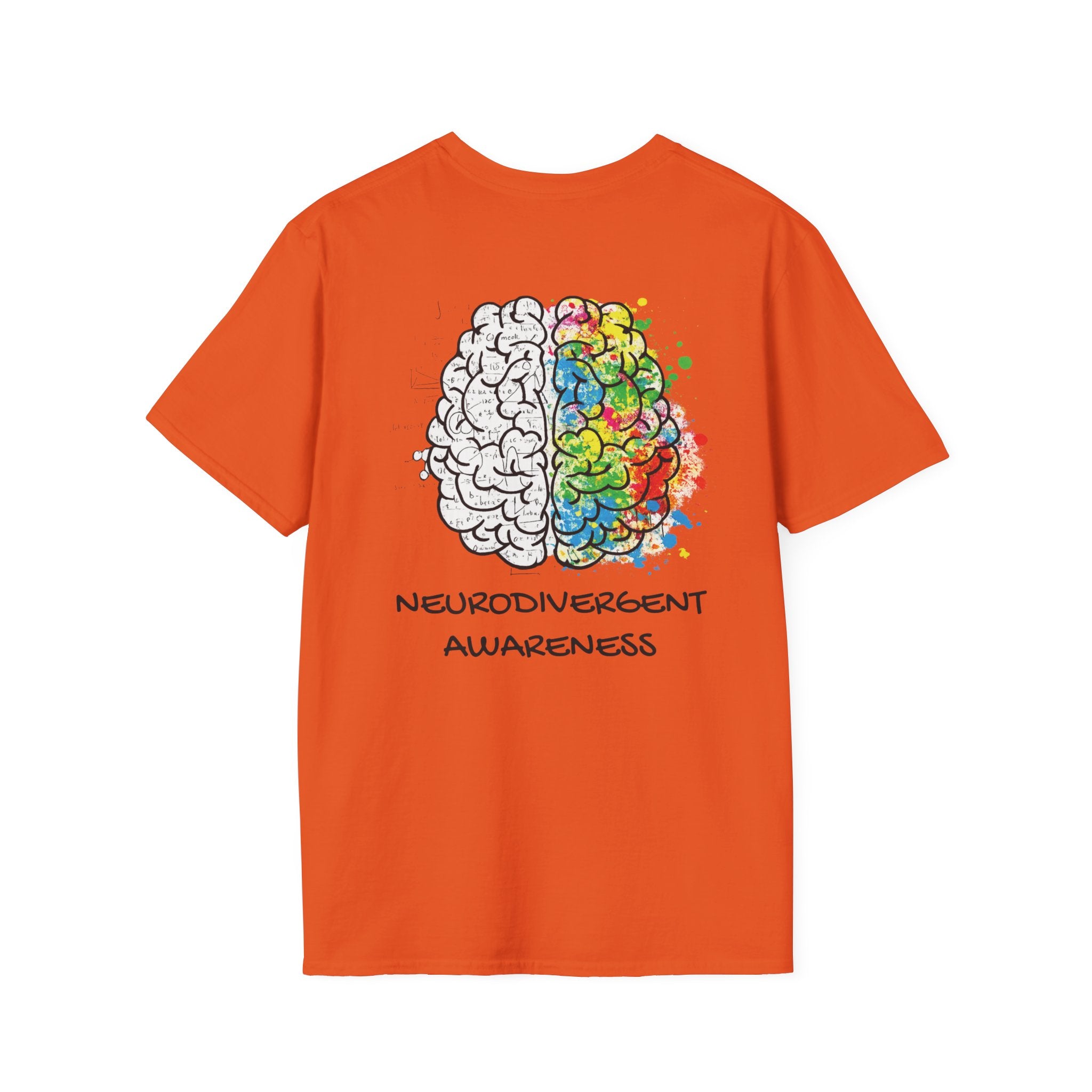 Neurodivergent Awareness T-Shirt — Colorful Brain Design