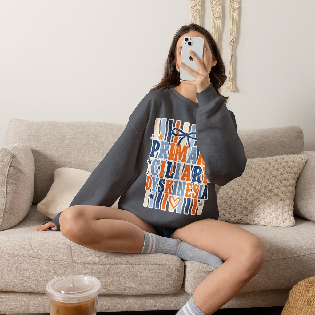Primary Ciliary Dyskinesia Awareness Crewneck Sweatshirt