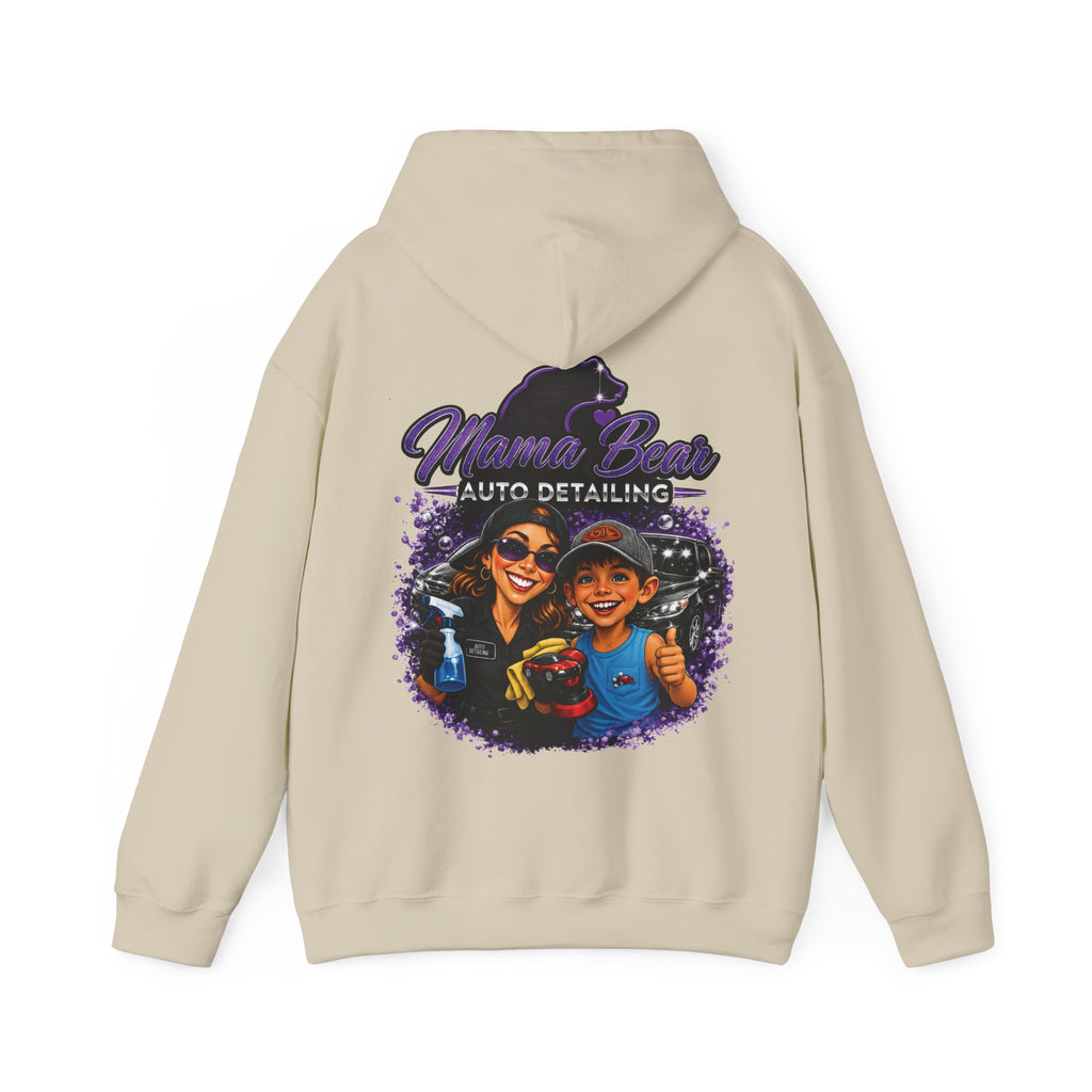 Mama Bear Auto Detailing Hoodie — Women's Car Care Team Pullover