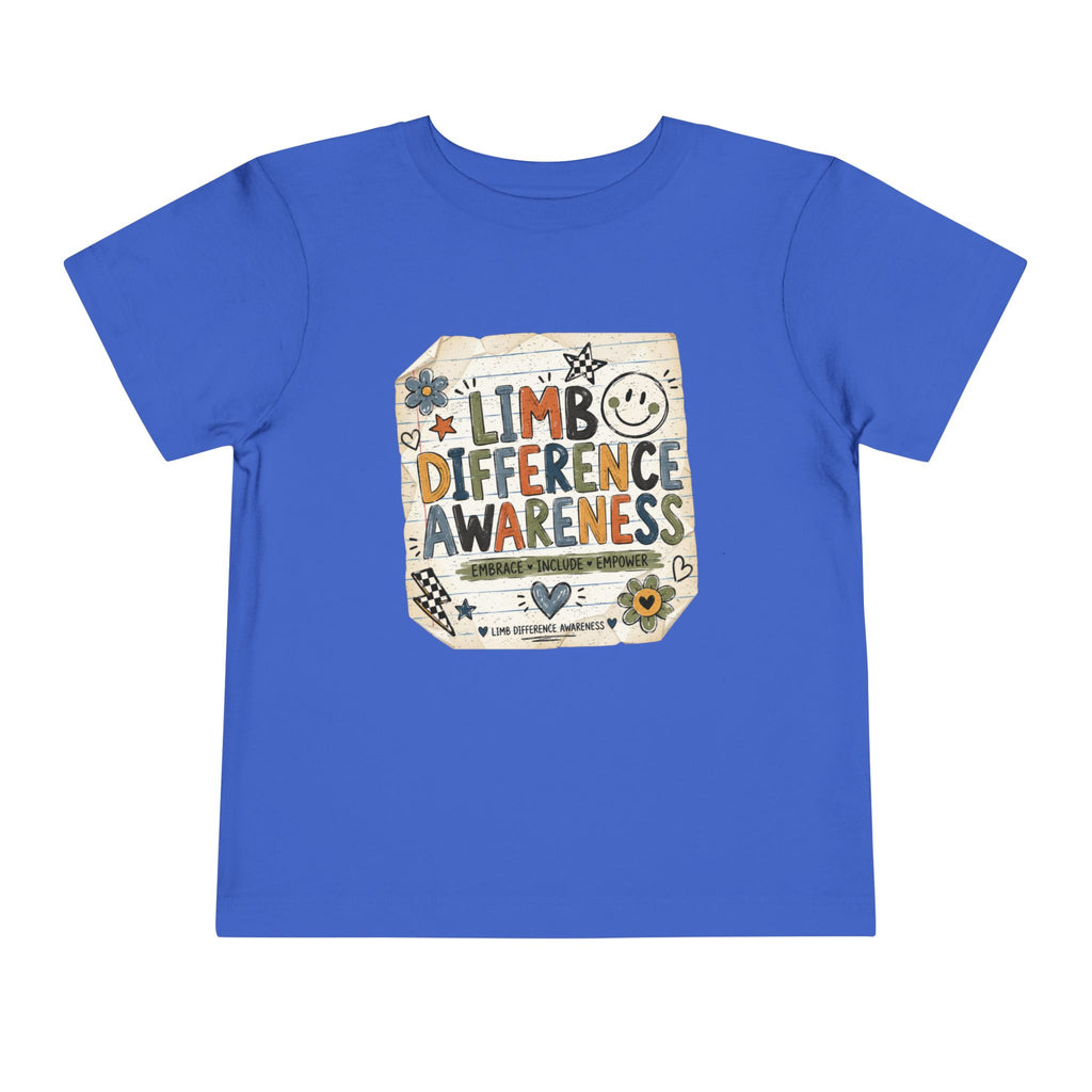 Toddler Tee — Limb Difference Awareness Cute Doodle Design
