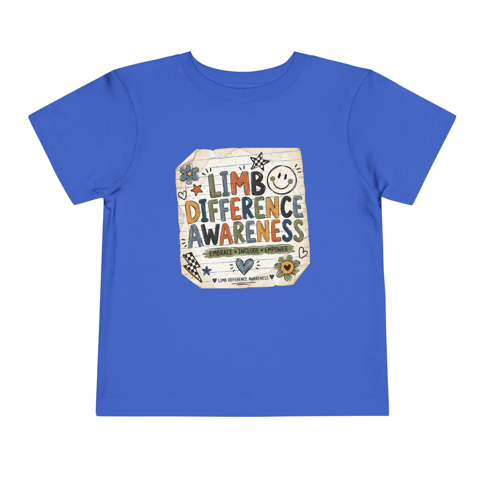 Toddler Tee — Limb Difference Awareness Cute Doodle Design