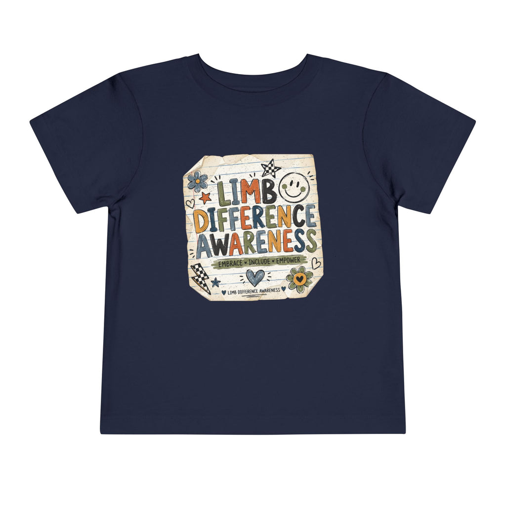 Toddler Tee — Limb Difference Awareness Cute Doodle Design