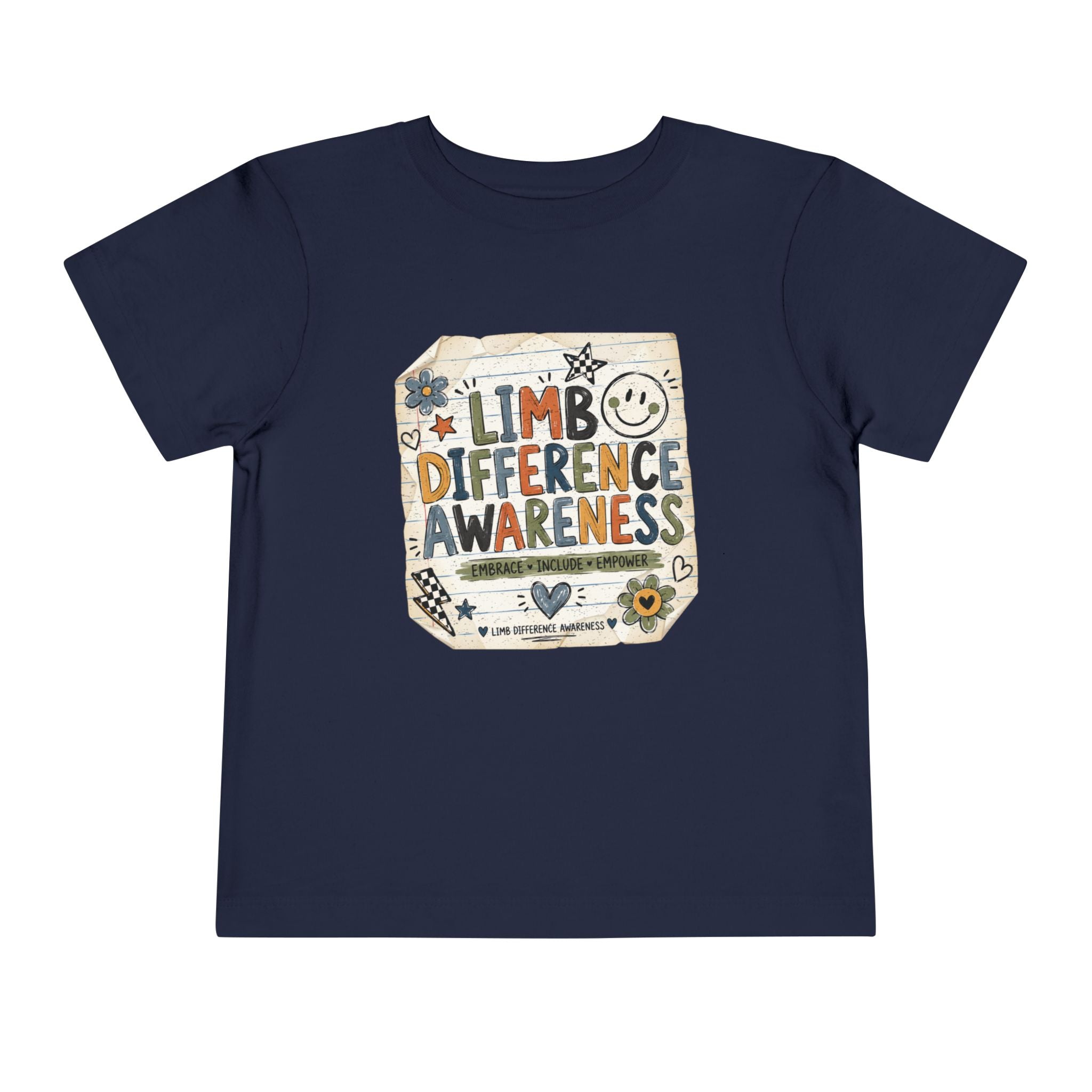 Toddler Tee — Limb Difference Awareness Cute Doodle Design