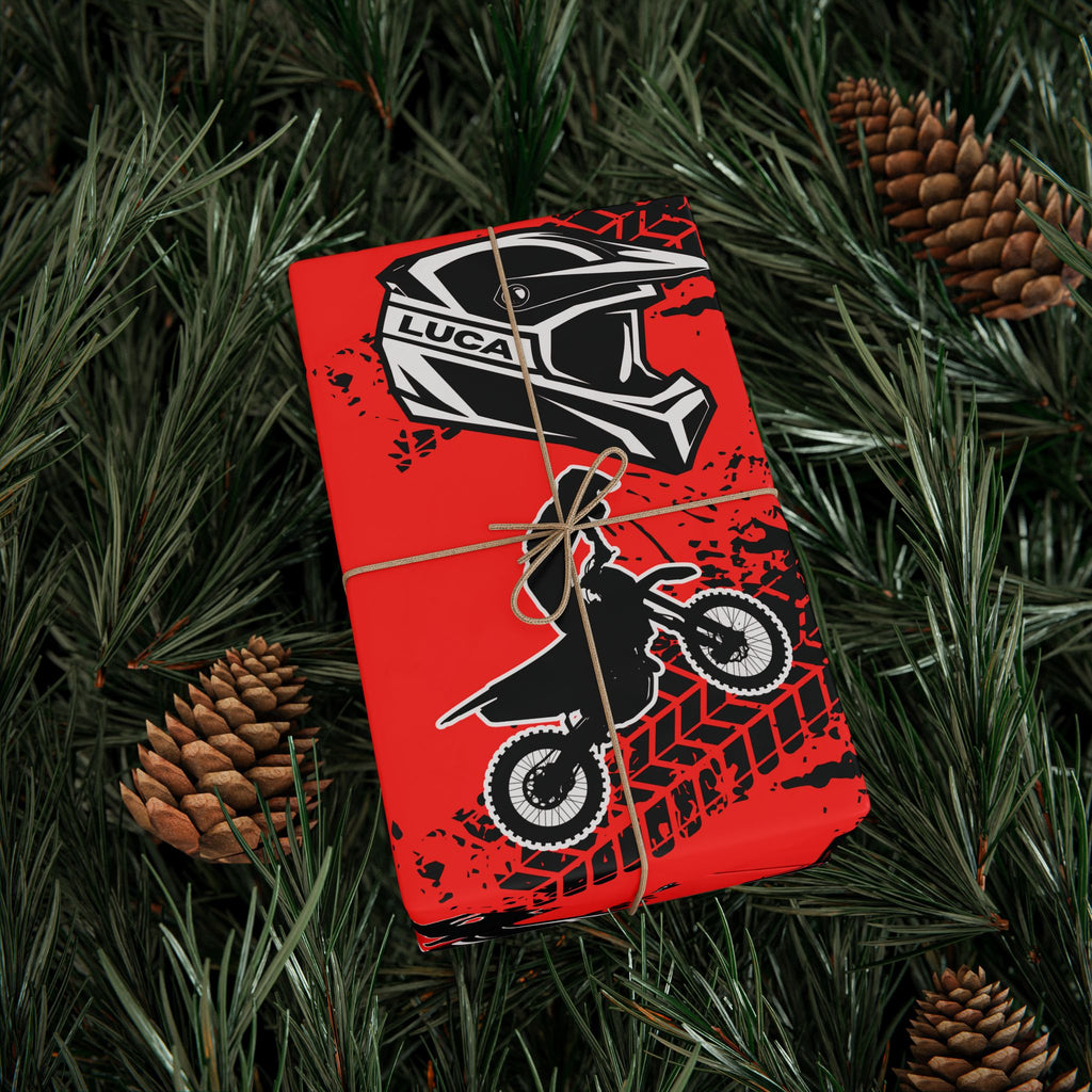 LUCA Motocross Wrapping Paper — Dirt Bike Gift Wrap for Motocross Fans