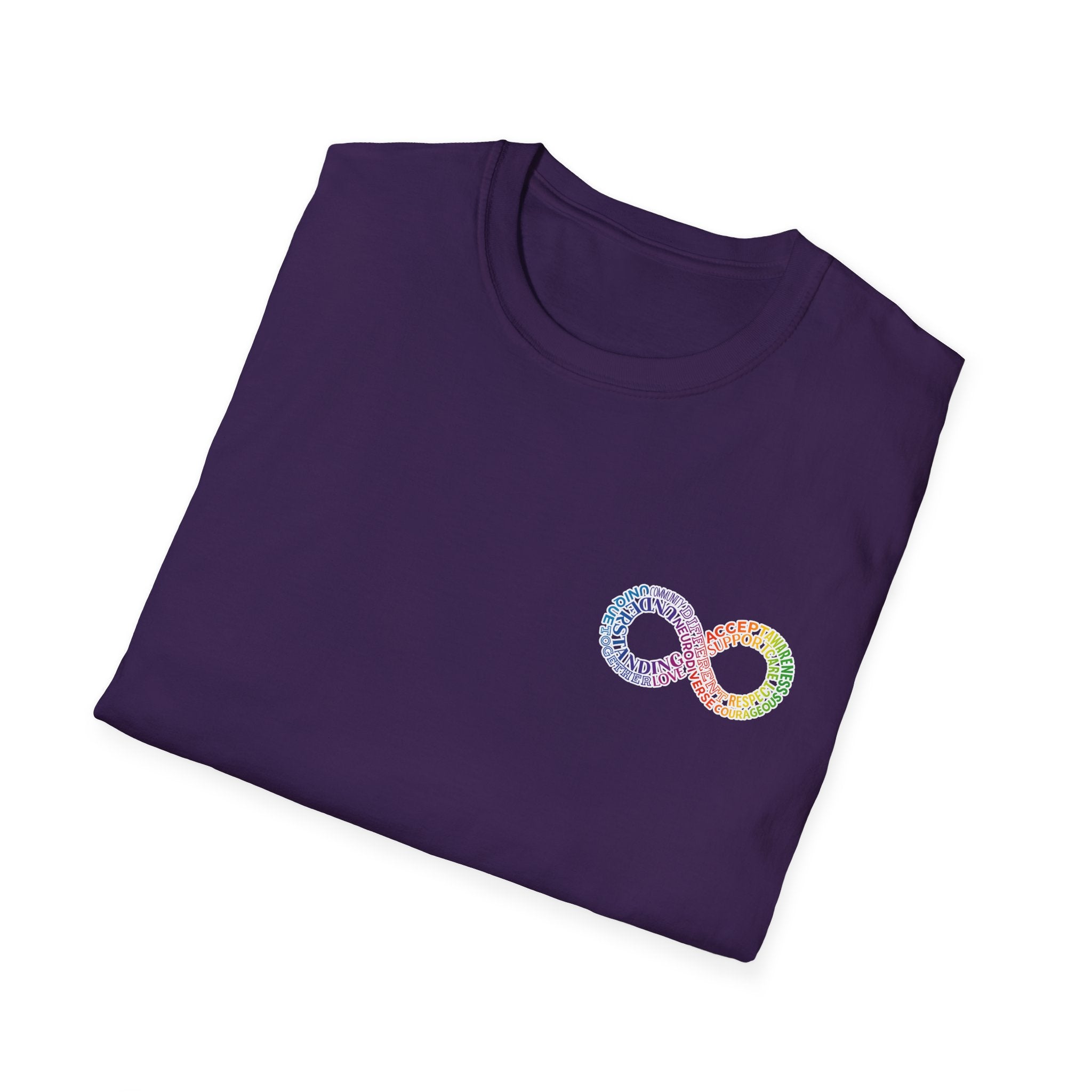 Neurodivergent Awareness T-Shirt — Colorful Brain Infinity Symbol