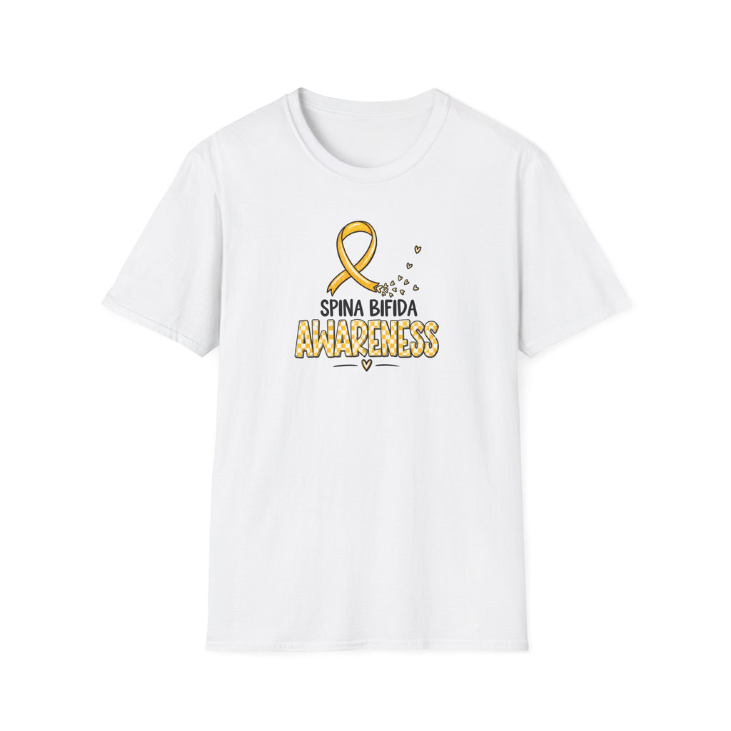 Spina Bifida Awareness T-Shirt — Gold Ribbon Support Tee
