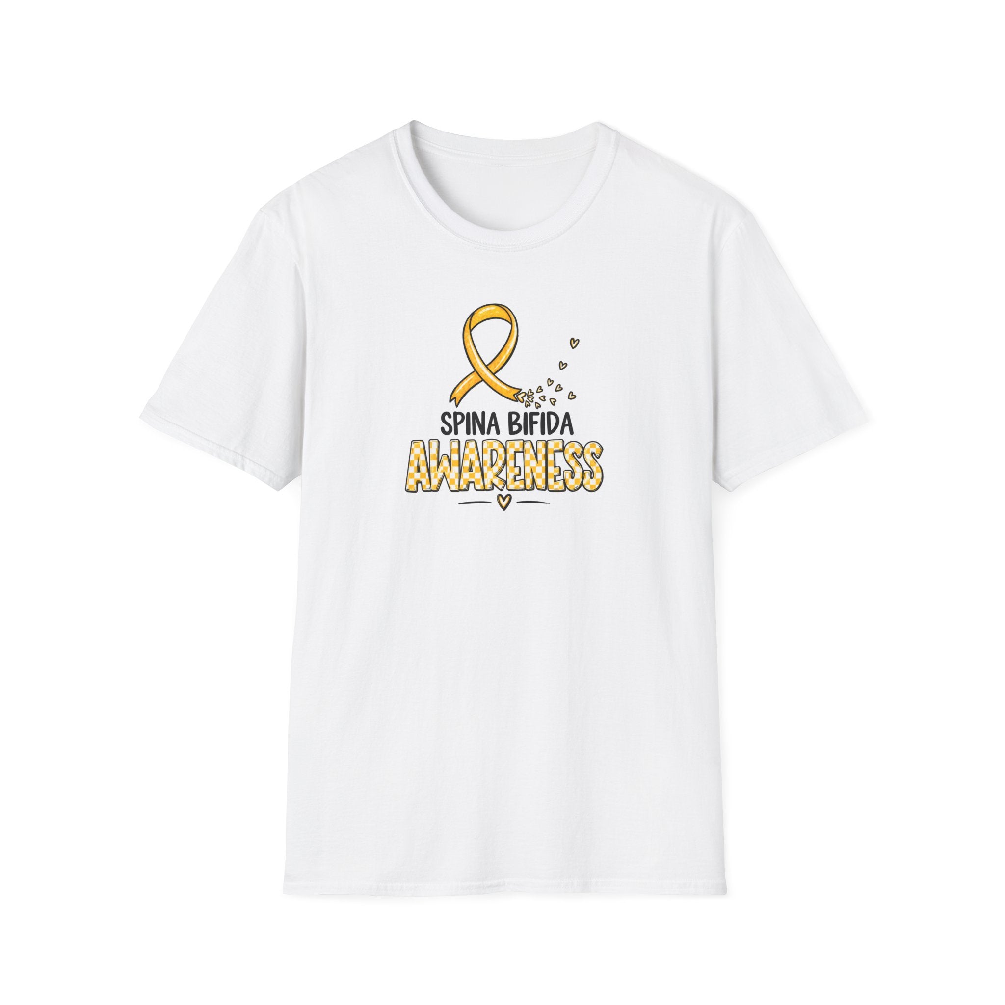 Spina Bifida Awareness T-Shirt — Gold Ribbon Support Tee