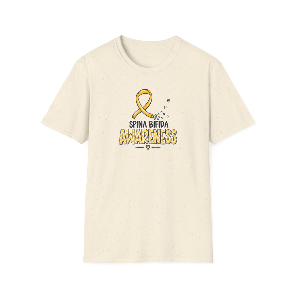 Spina Bifida Awareness T-Shirt — Gold Ribbon Support Tee