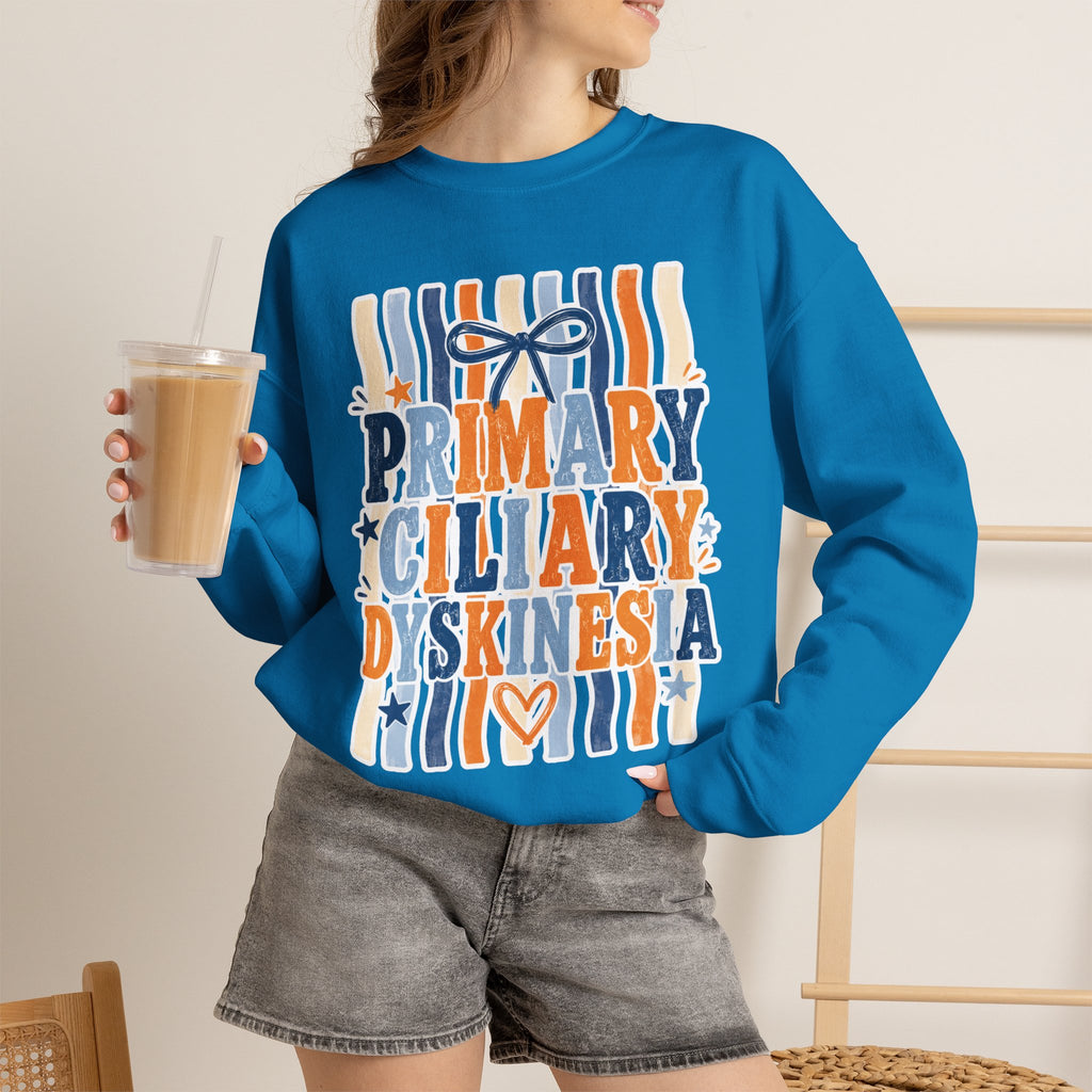 Primary Ciliary Dyskinesia Awareness Crewneck Sweatshirt