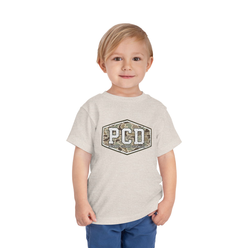 Toddler PCD Camo Logo T-Shirt — Primary Ciliary Dyskinesia Awareness Tee