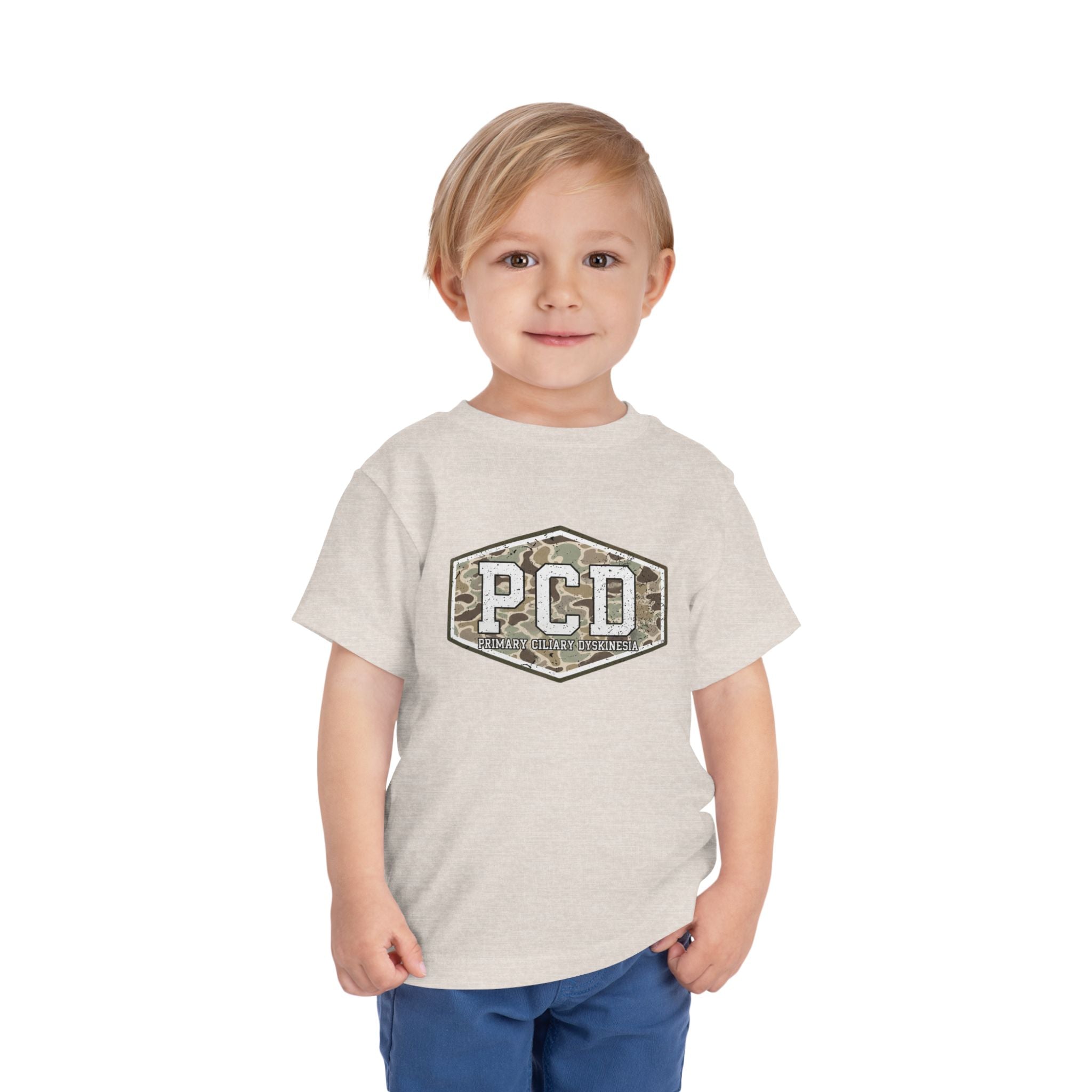 Toddler PCD Camo Logo T-Shirt — Primary Ciliary Dyskinesia Awareness Tee