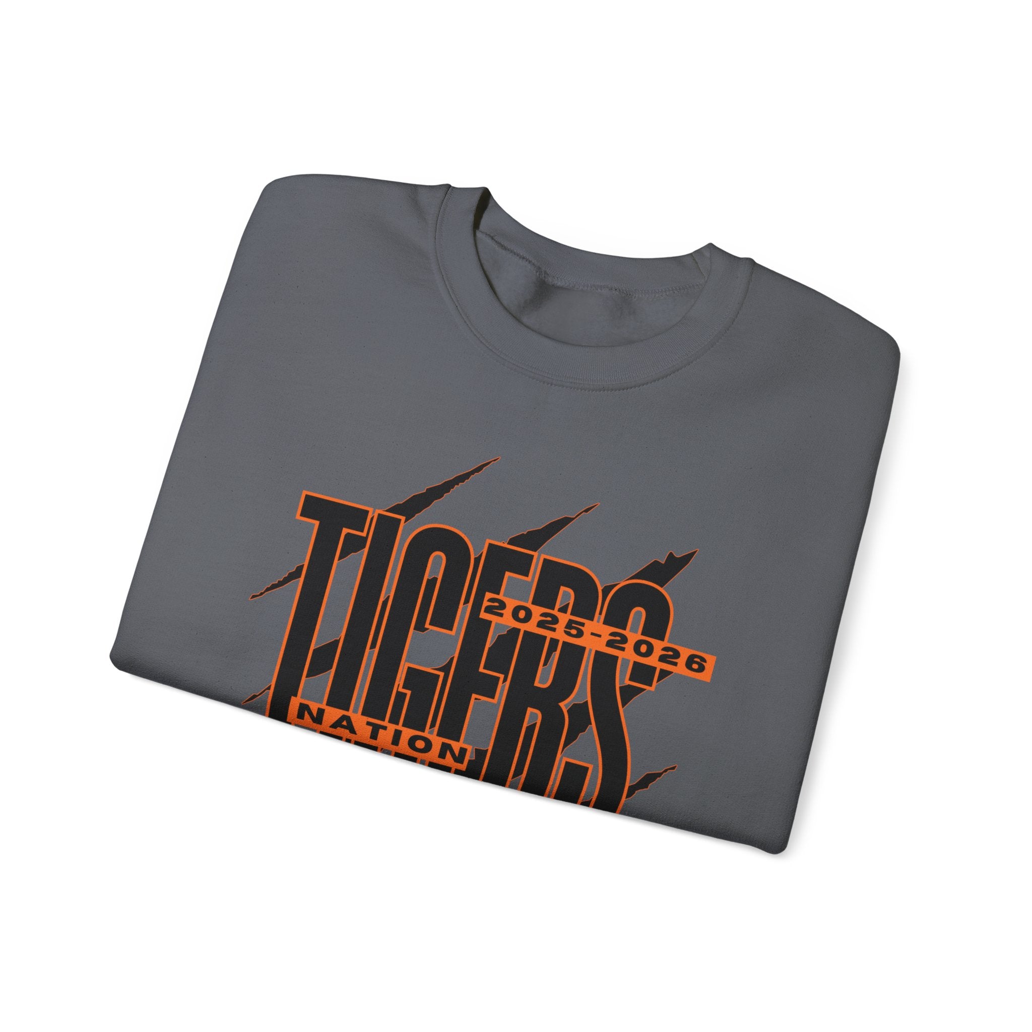 Tiger Nation Crewneck Sweatshirt — Bold Tiger Graphic Pullover