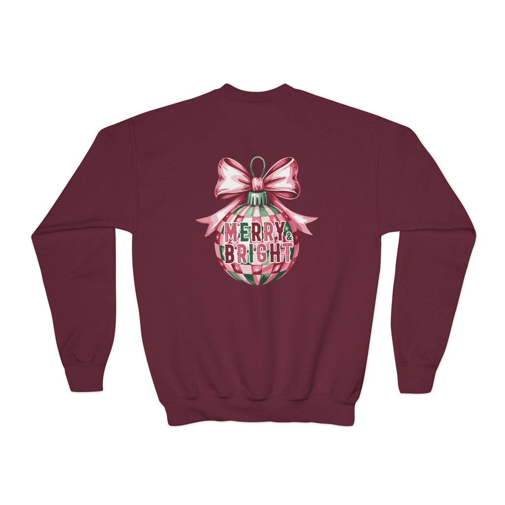 Holiday Patchwork Crewneck Sweatshirt — Merry & Bright Youth