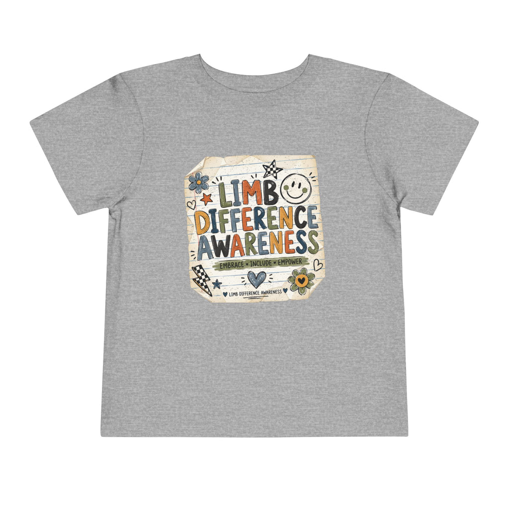 Toddler Tee — Limb Difference Awareness Cute Doodle Design