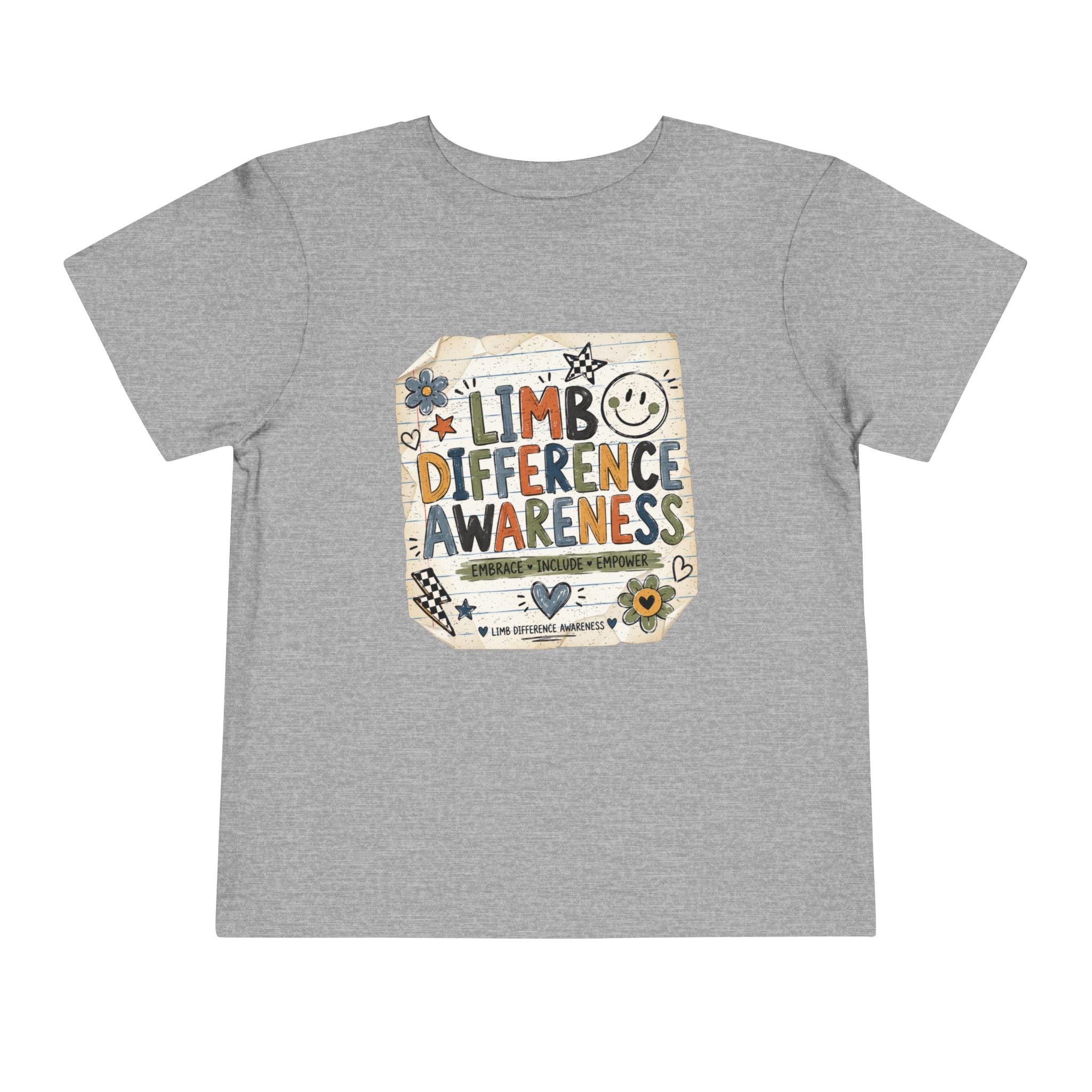 Toddler Tee — Limb Difference Awareness Cute Doodle Design