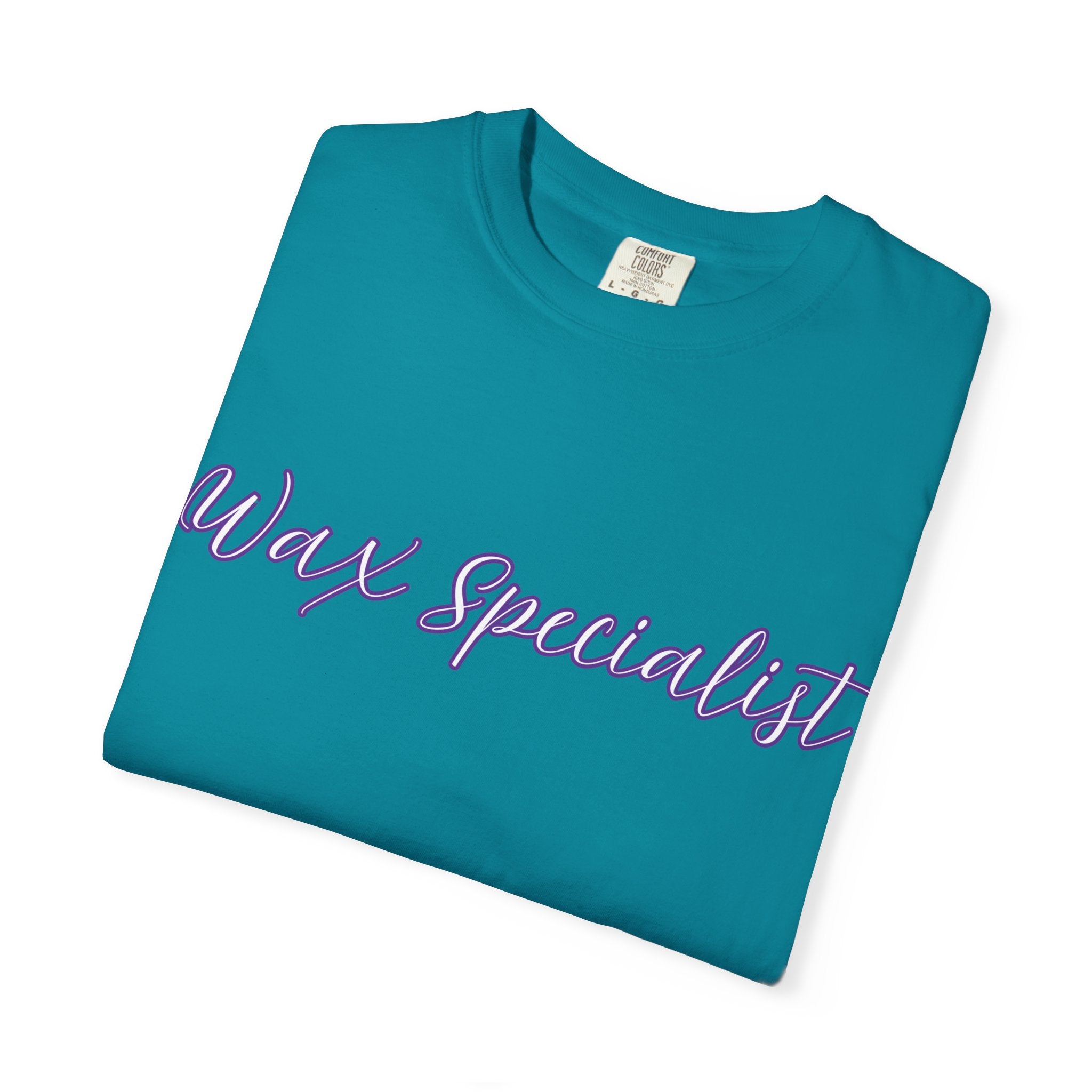 Wax Specialist T-Shirt — Lavender Script Tee