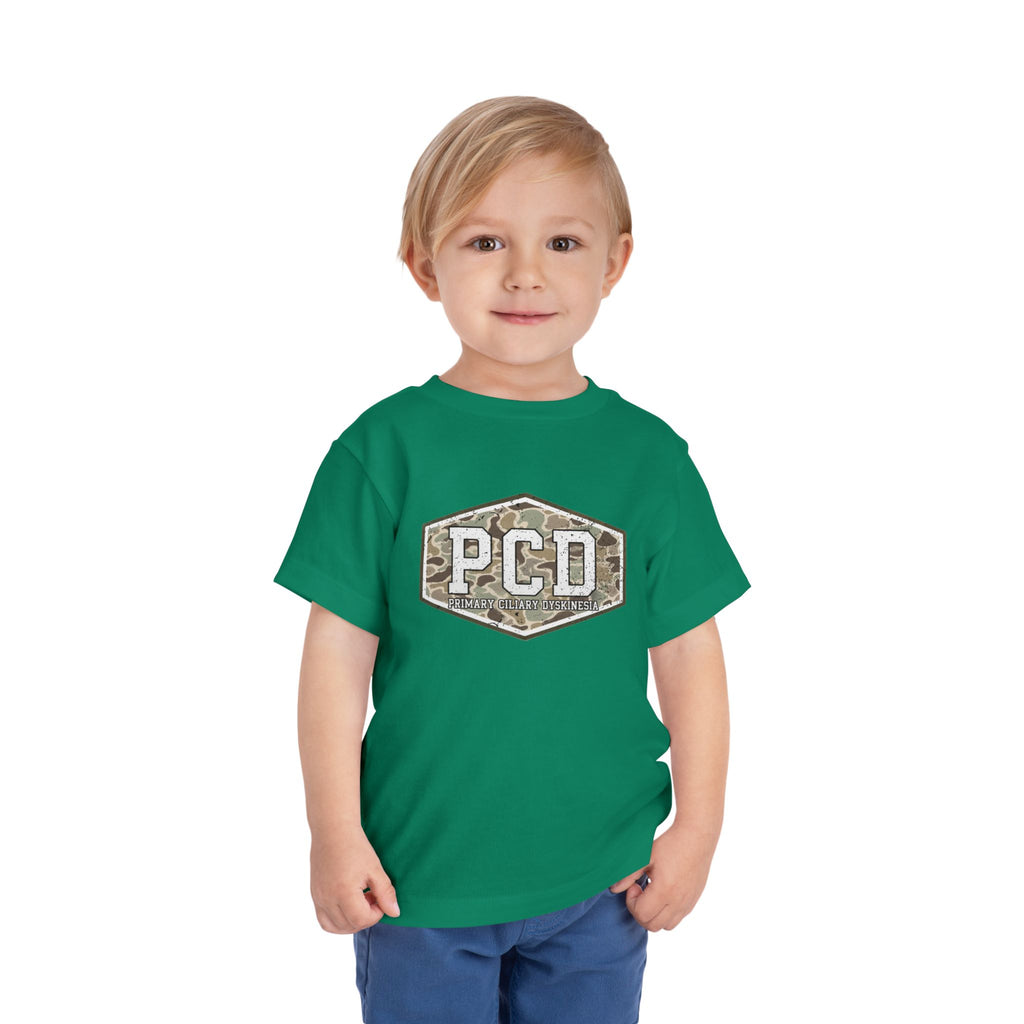 Toddler PCD Camo Logo T-Shirt — Primary Ciliary Dyskinesia Awareness Tee