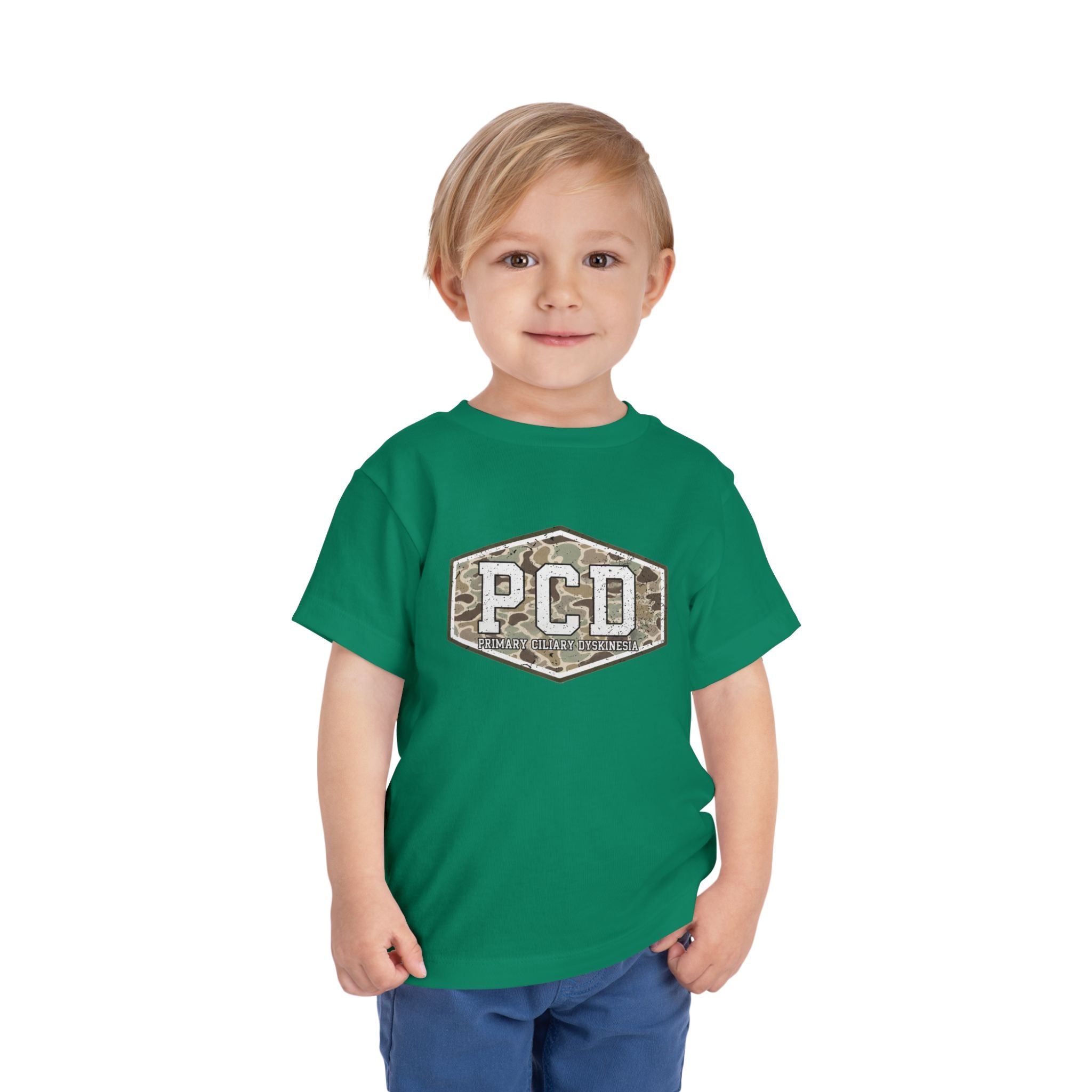 Toddler PCD Camo Logo T-Shirt — Primary Ciliary Dyskinesia Awareness Tee