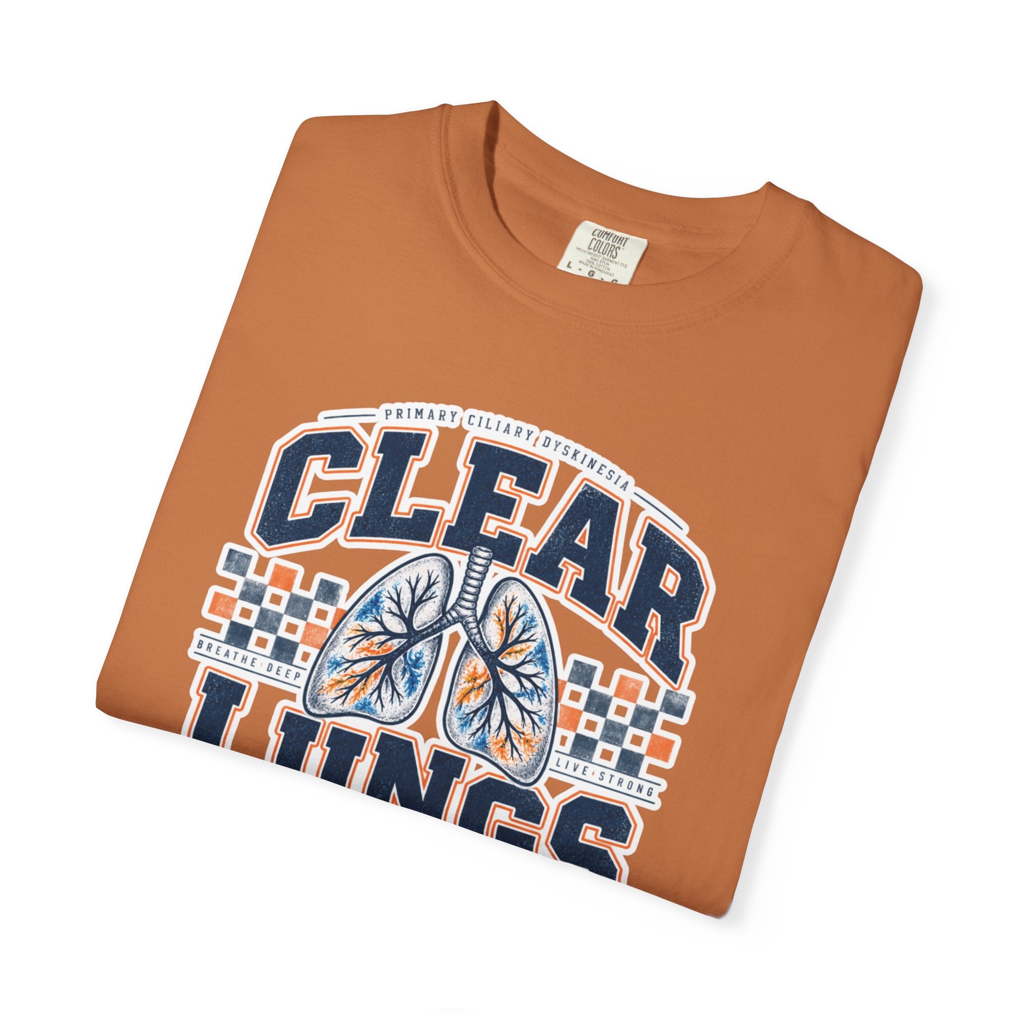 PCD Clear Lungs Club T-Shirt — Vintage Athletic Respiratory Health Tee