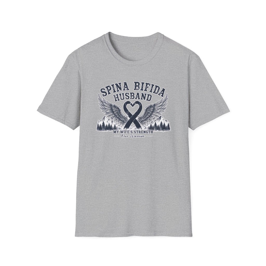 Spina Bifida Husband T-Shirt — My Wife’s Strength Support Tee