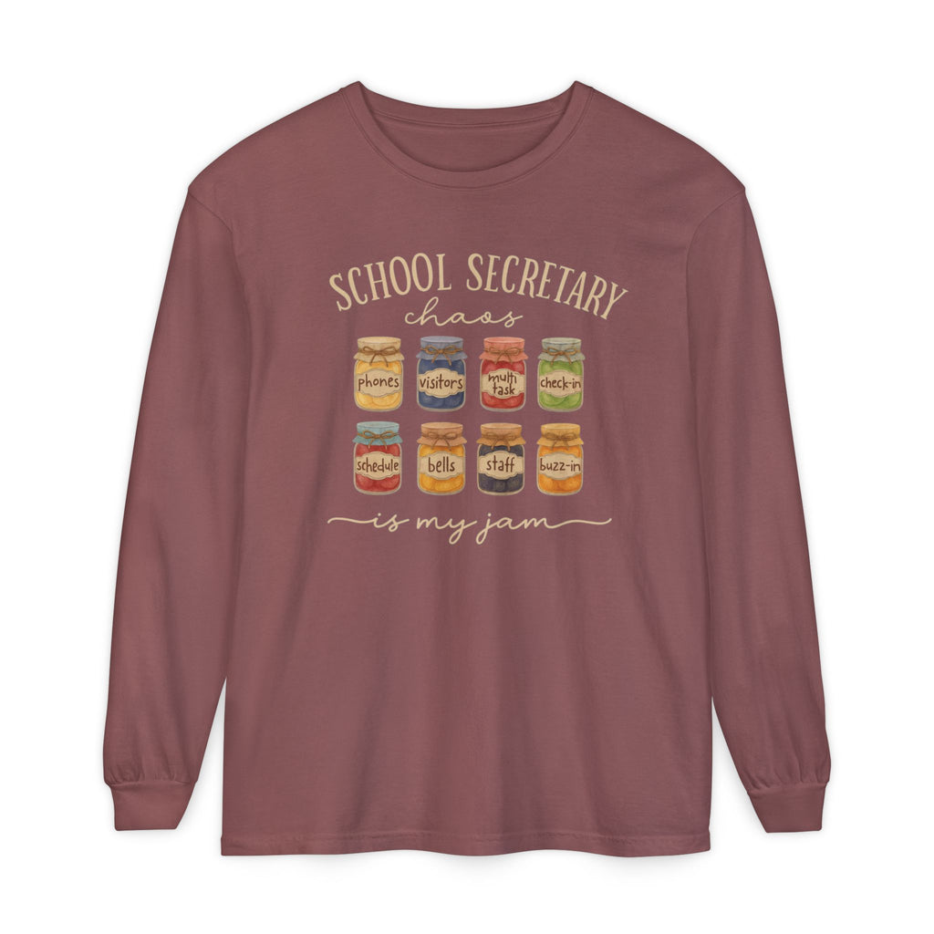Long Sleeve T-Shirt - School Secretary Jam Design