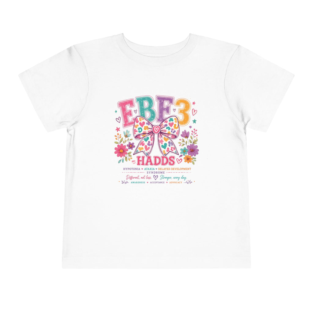 Toddler Tee — Colorful EBF3 HADDs Awareness Bow Design