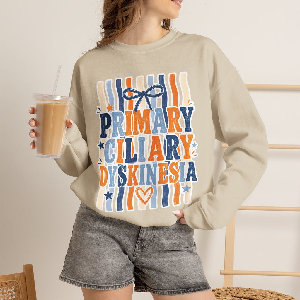 Primary Ciliary Dyskinesia Awareness Crewneck Sweatshirt