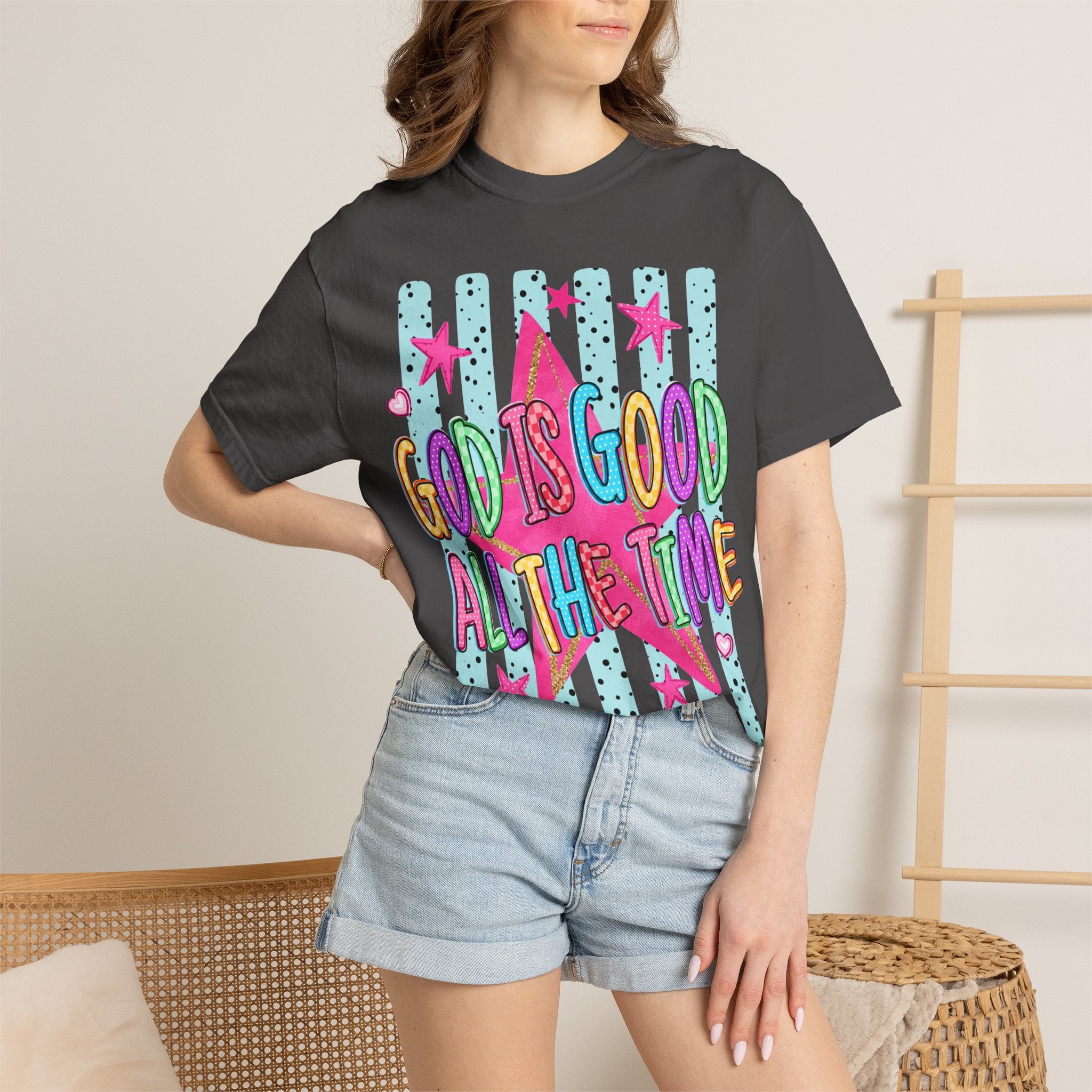 God Is Good All The Time T-Shirt — Bright Faith Graphic Tee