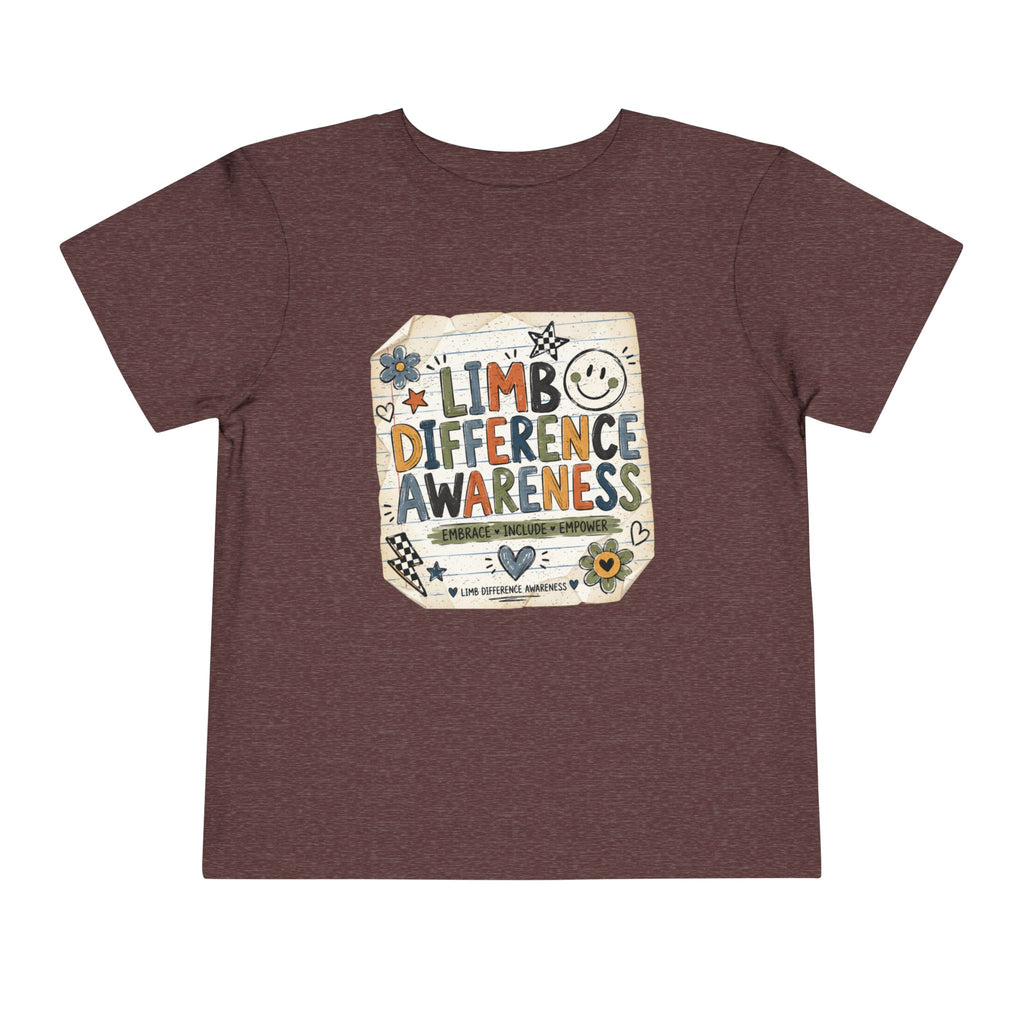 Toddler Tee — Limb Difference Awareness Cute Doodle Design