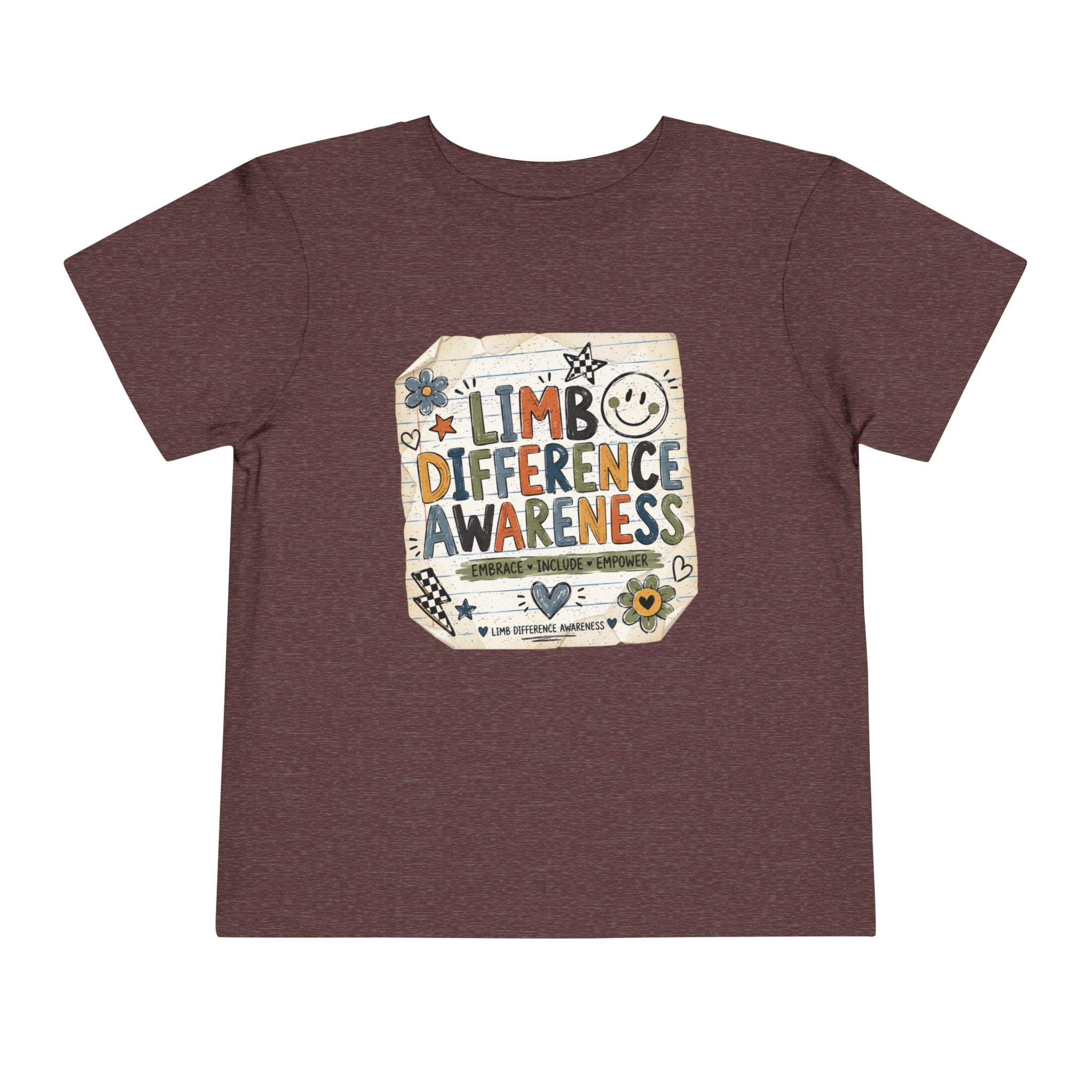 Toddler Tee — Limb Difference Awareness Cute Doodle Design