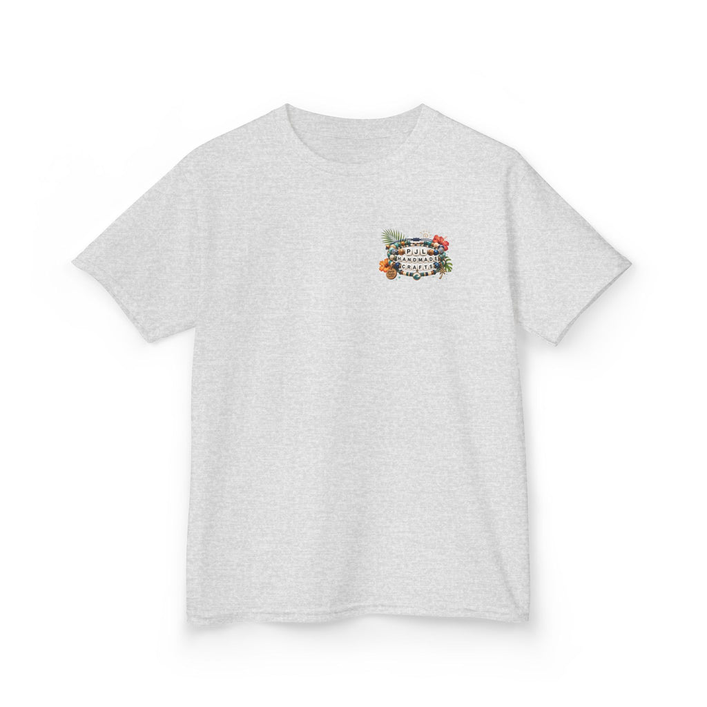 Kids Tee — PJL Handmade Crafts Tropical Floral Logo