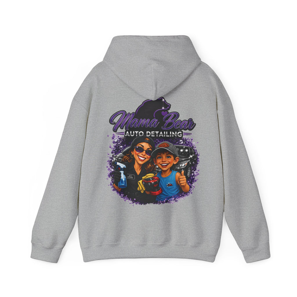 Mama Bear Auto Detailing Hoodie — Women's Car Care Team Pullover