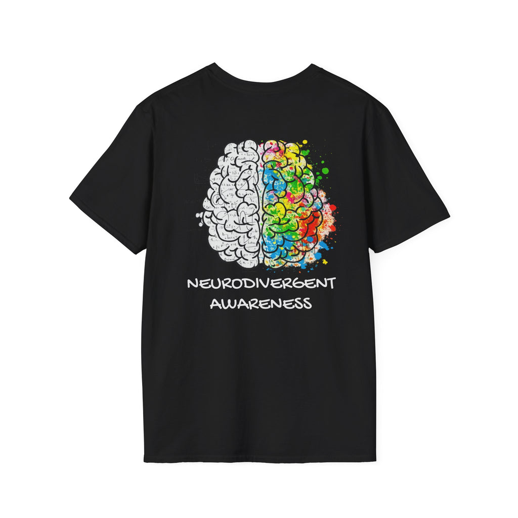Neurodivergent Awareness T-Shirt — Colorful Brain Infinity Symbol