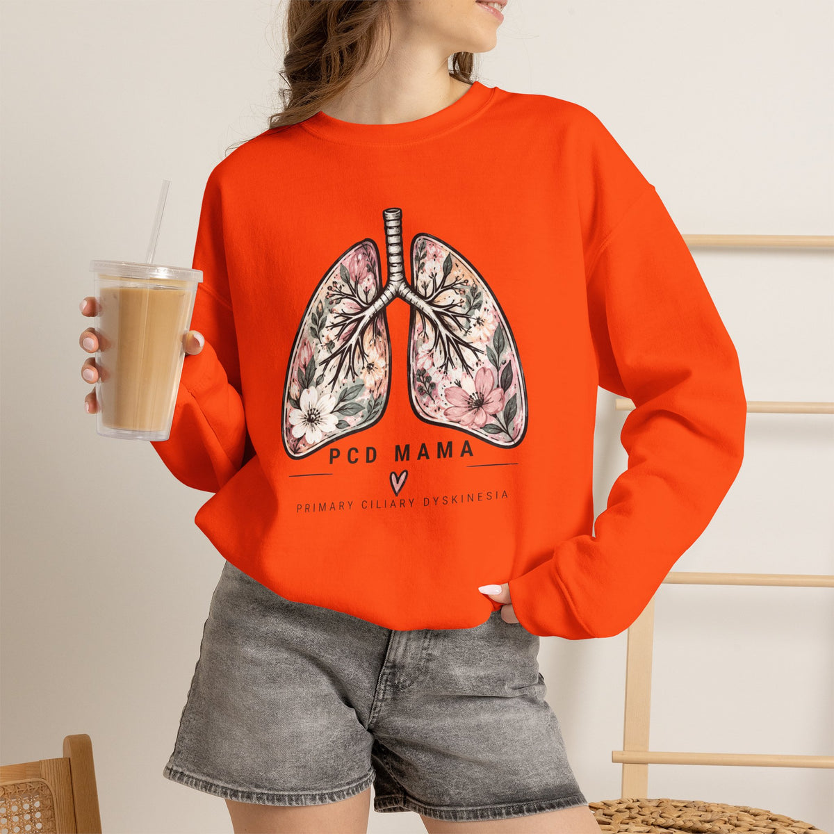 PCD Mama Floral Lungs Sweatshirt